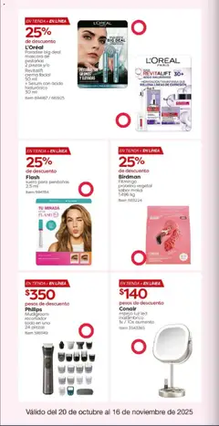 Vista previa de L'Oréal Paradise big deal mascara de pestañas 2 piezas y/o Revitalift crema facial 50 ml + Serum con ácido hialurónico 30 ml, Paradise big deal mascara de pestañas 2 piezas y/o Revitalift crema facial 50 ml + Serum con ácido hialurónico 30 ml, nuevo folleto de la tienda, válido en México a partir del 20.10.2025 | Página: 30
