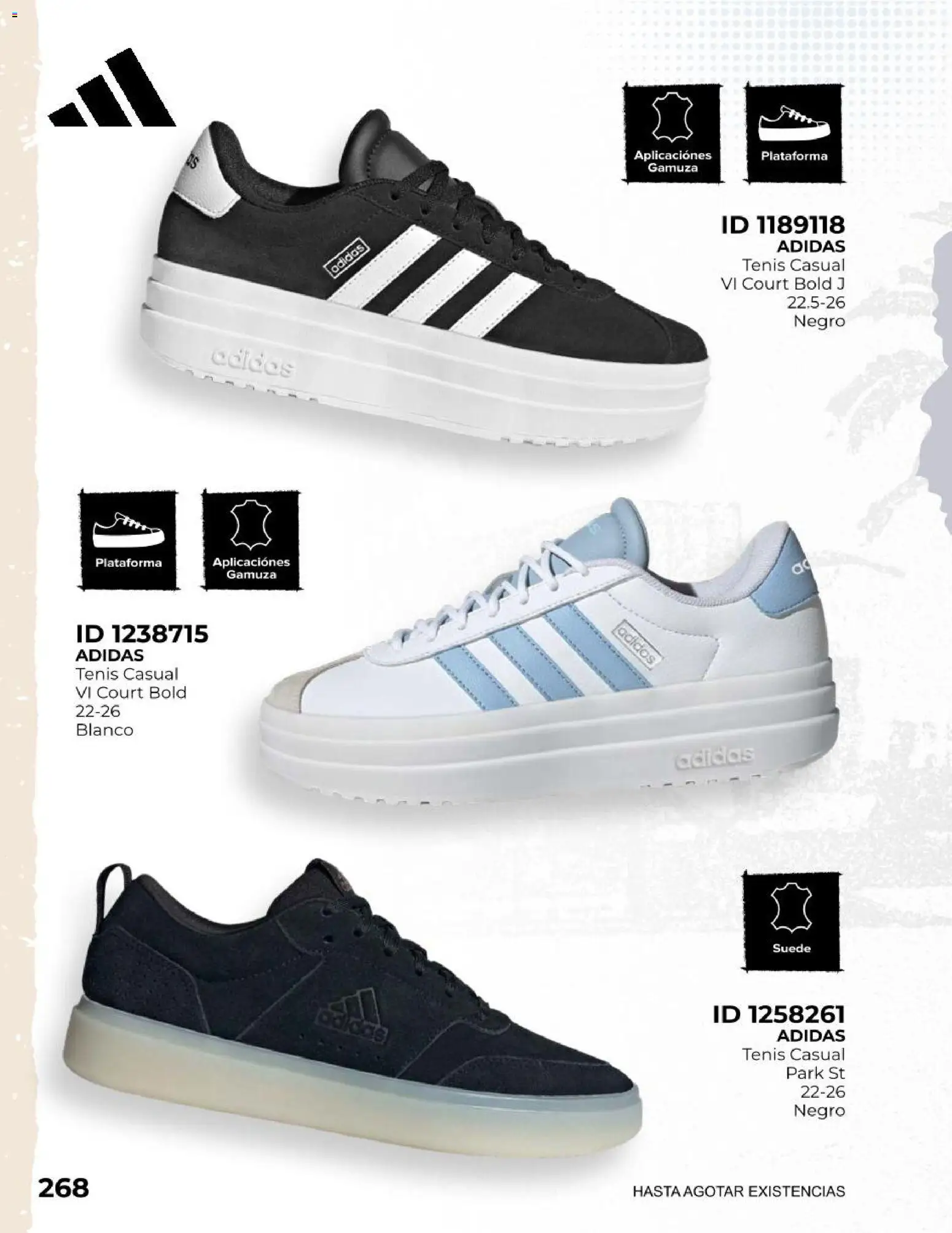 Nuevas ofertas de Price Shoes válidas en toda la República Mexicana desde el 27.10.2025. ¡Encuentra las mejores ofertas en Price Shoes catálogo Todo en uno! | Página: 268 | Productos: Tenis, Gamuza