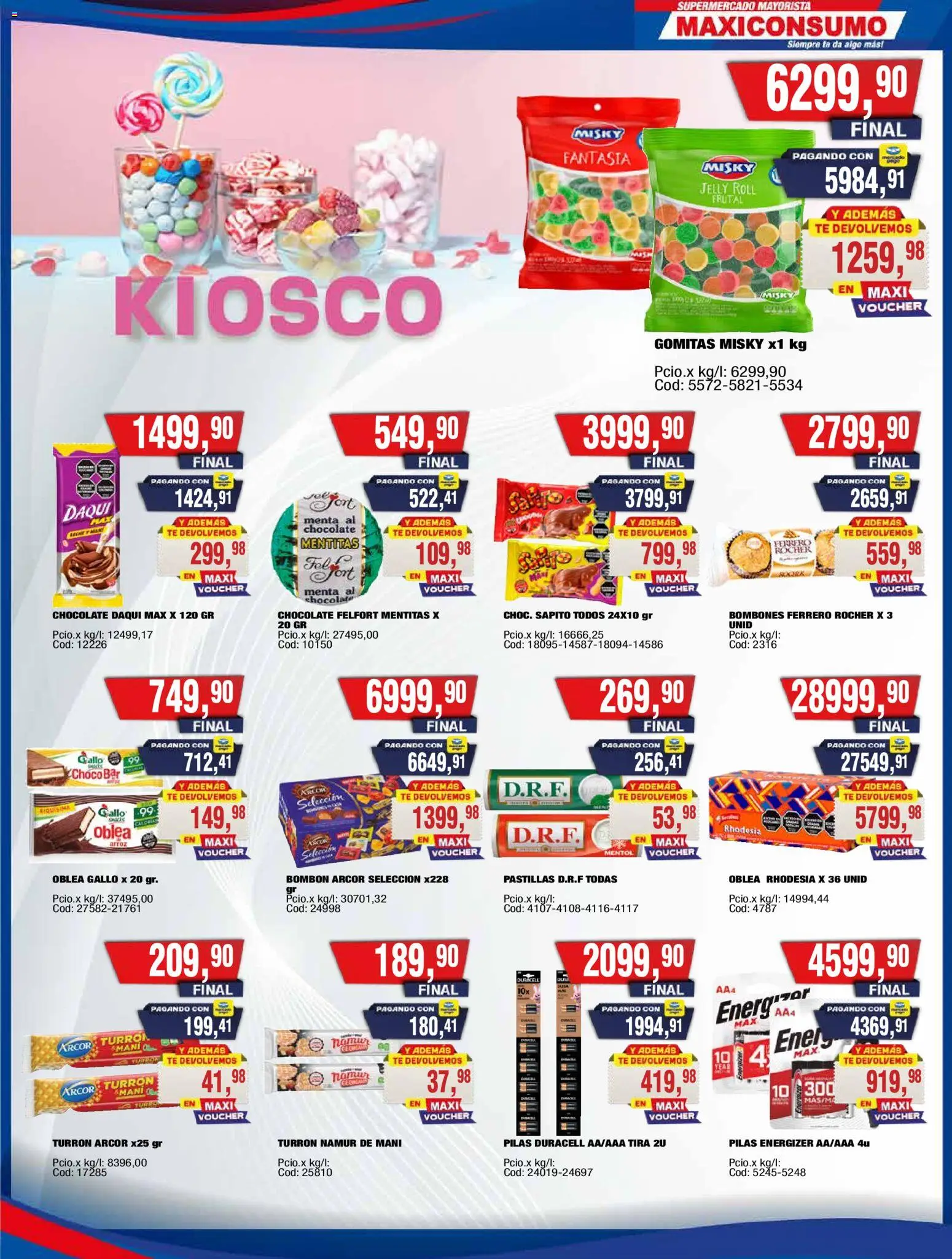Maxiconsumo ofertas │ válido desde el 16.03.2026 | Página: 12 | Productos: Pilas, Gomitas, Mani, Turrón