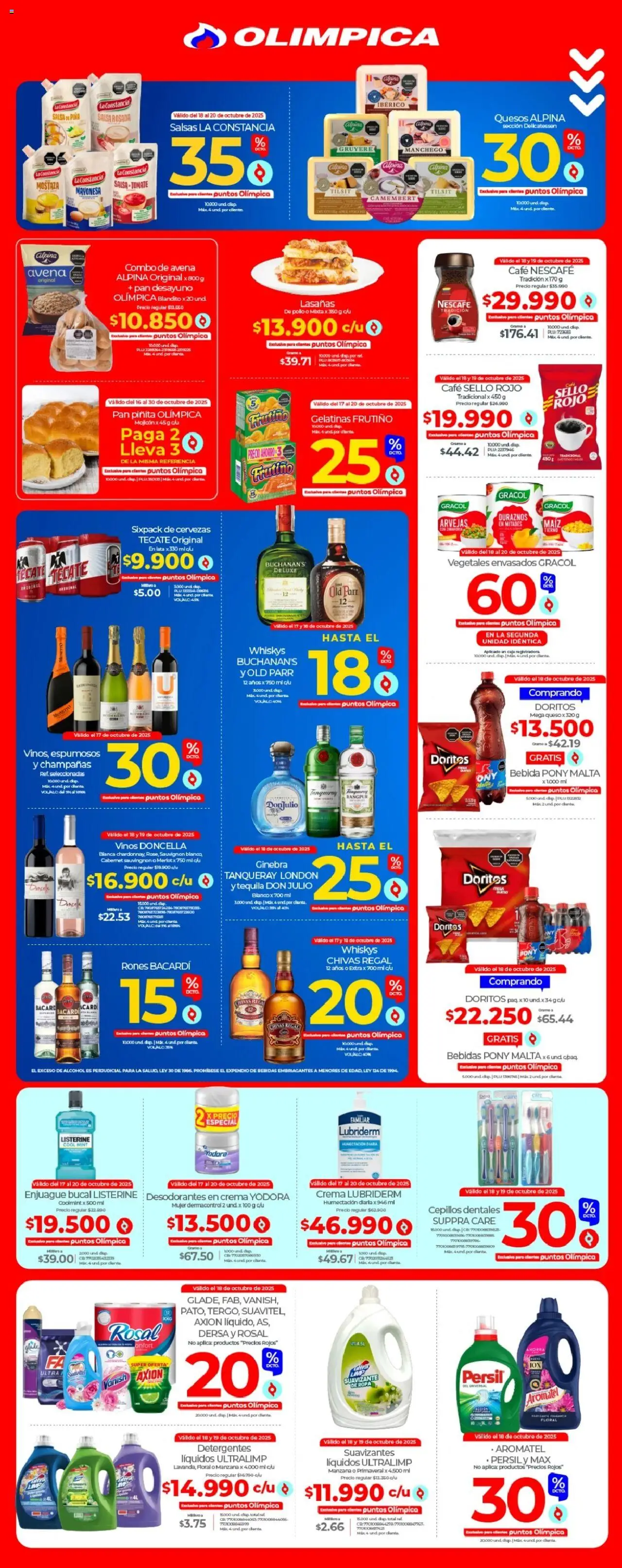 Olímpica revista - valida desde el 17.10.2025 | Página: 2 | Productos: Pollo, Crema, Manzana, Pan