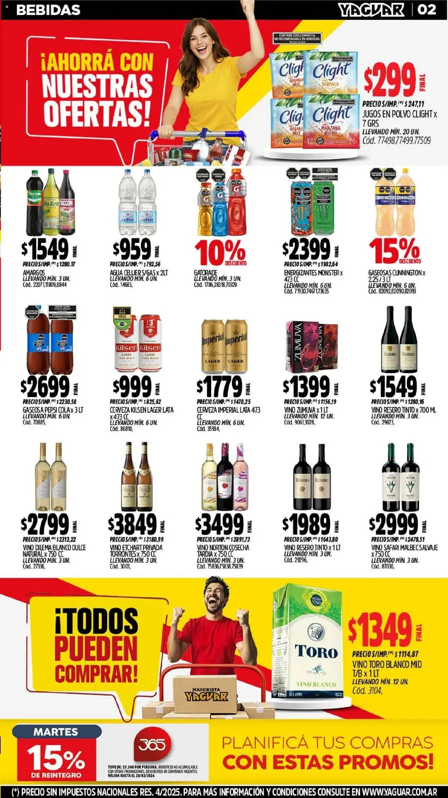 Yaguar - Oferta Semanal Salta │ válido desde el 23.02.2026 | Página: 2 | Productos: Polvo, Gaseosa, Manzana, Cerveza
