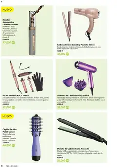 Vista previa de Betterware Catálogo de Premios, nuevo folleto de la tienda, válido en México a partir del 05.01.2026 | Página: 54 | Productos: Secadora, Plancha, Rizador, Guante