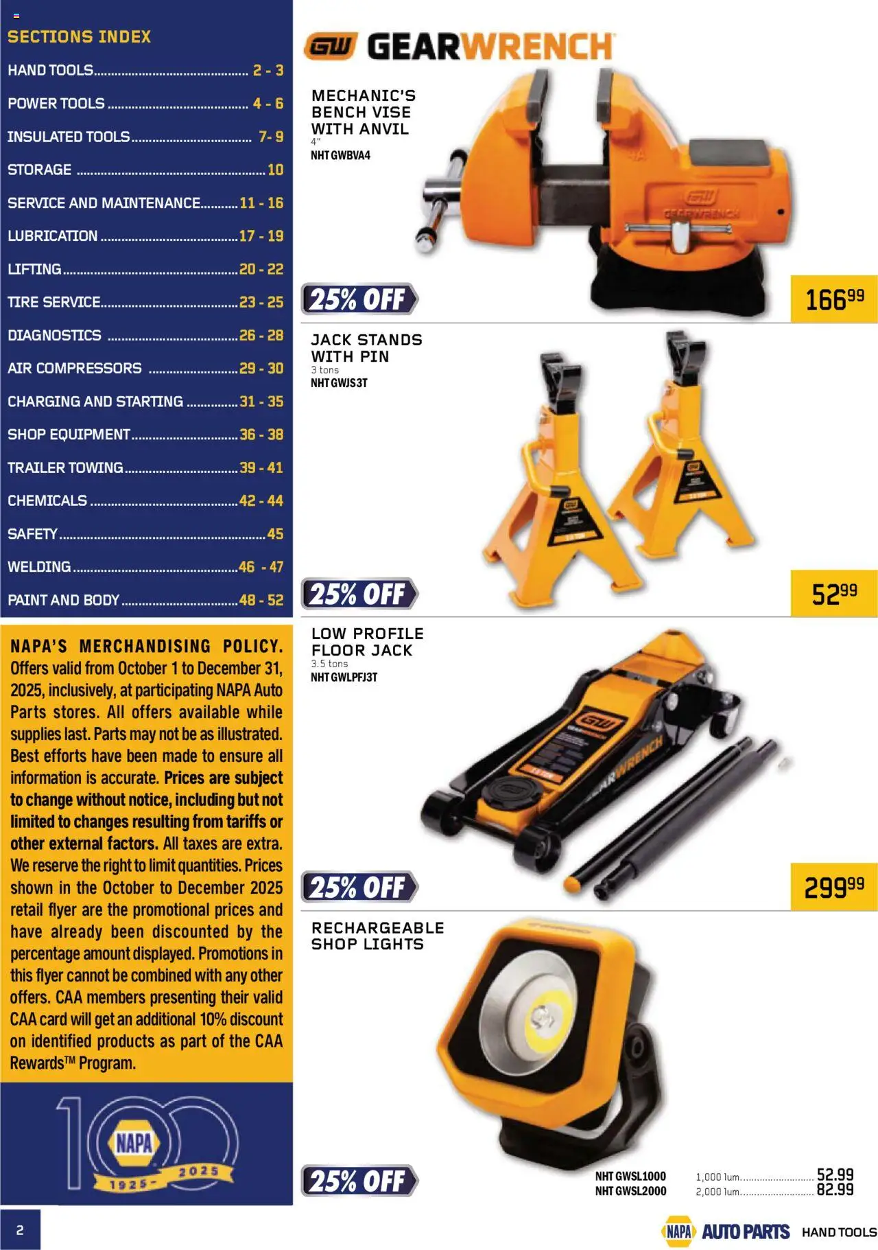 NAPA Auto Parts flyer valid from 01.10.2025 | Page: 2