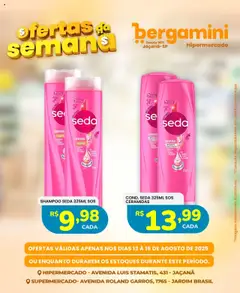 Supermercado Bergamini Folheto - válido de 13.08.2025 | Página: 14 | Produtos: Shampoo, Pera, Condicionador