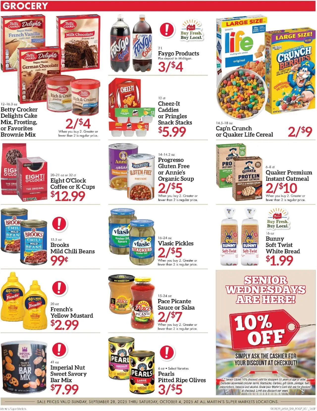 Martin’s Weekly Ad - valid from 28.09.2025 | Page: 7 | Products: Coffee, Nuts, Cream, Sugar