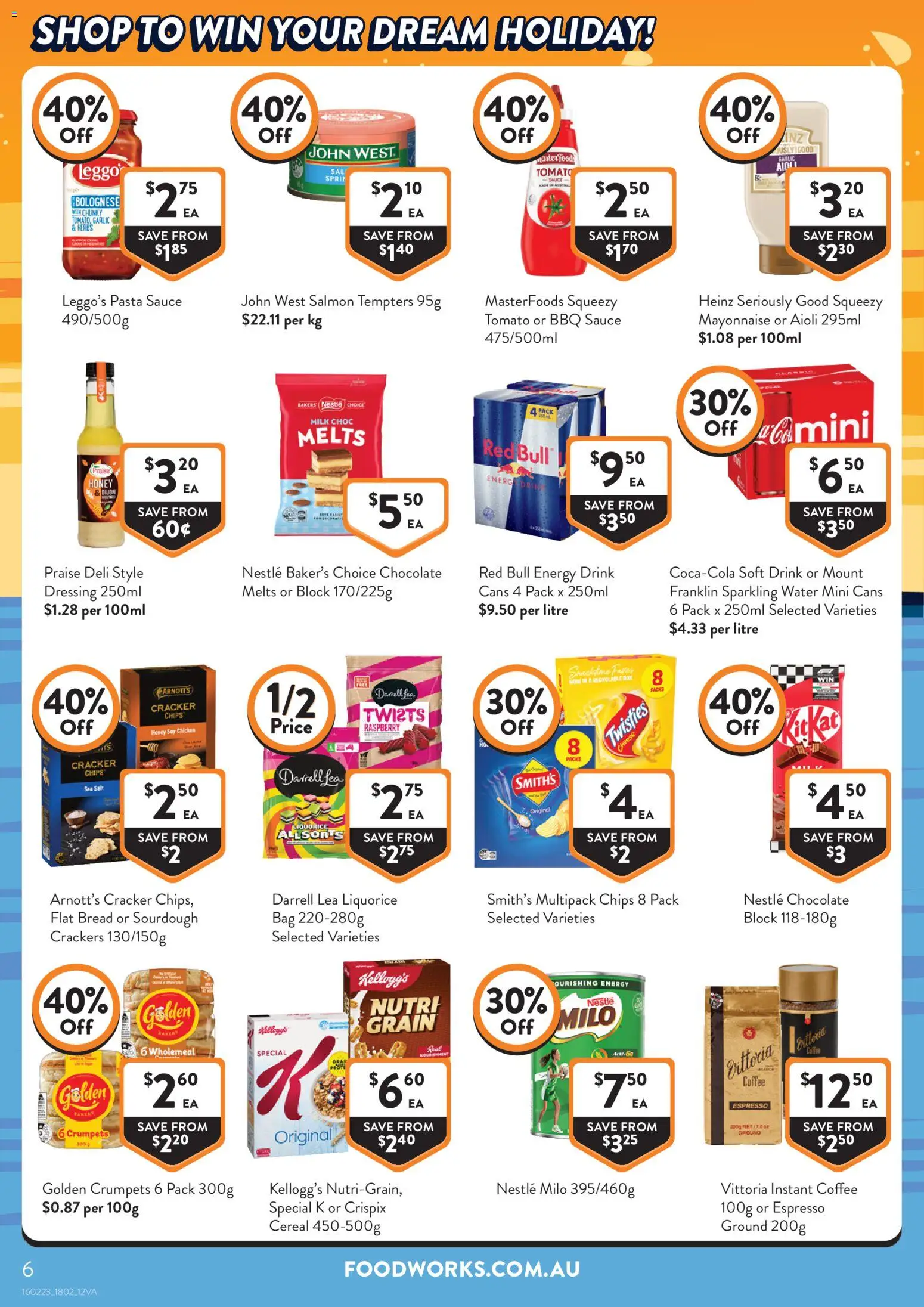 Foodworks catalogue - valid from 18.02.2026 | Page: 6 | Products: Honey, Chips, Sauce, Garlic