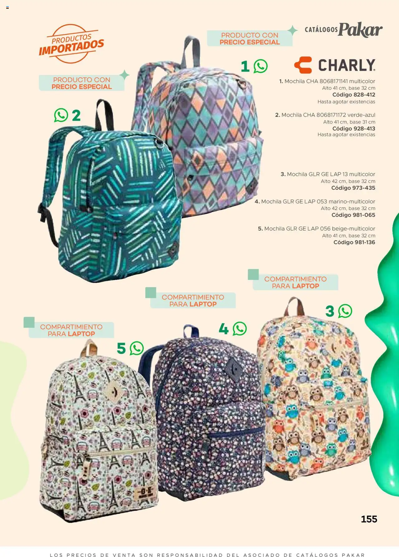 Nuevas ofertas de SC Pakar válidas en toda la República Mexicana desde el 31.01.2025. ¡Encuentra las mejores ofertas en SC Pakar catálogo Ropa! | Página: 155 | Productos: Mochila