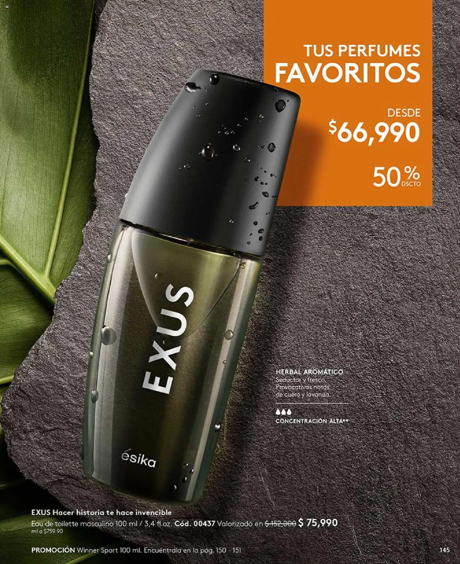 Ésika revista - valida desde el 03.04.2026 | Página: 145 | Productos: Té, Eau de toilette