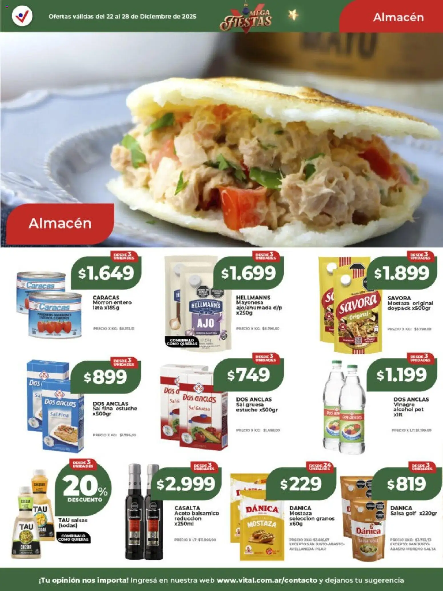 Vital - Ofertas - Posadas │ válido desde el 22.12.2025 | Página: 11 | Productos: Vinagre, Aceto, Salsa Golf, Estuche