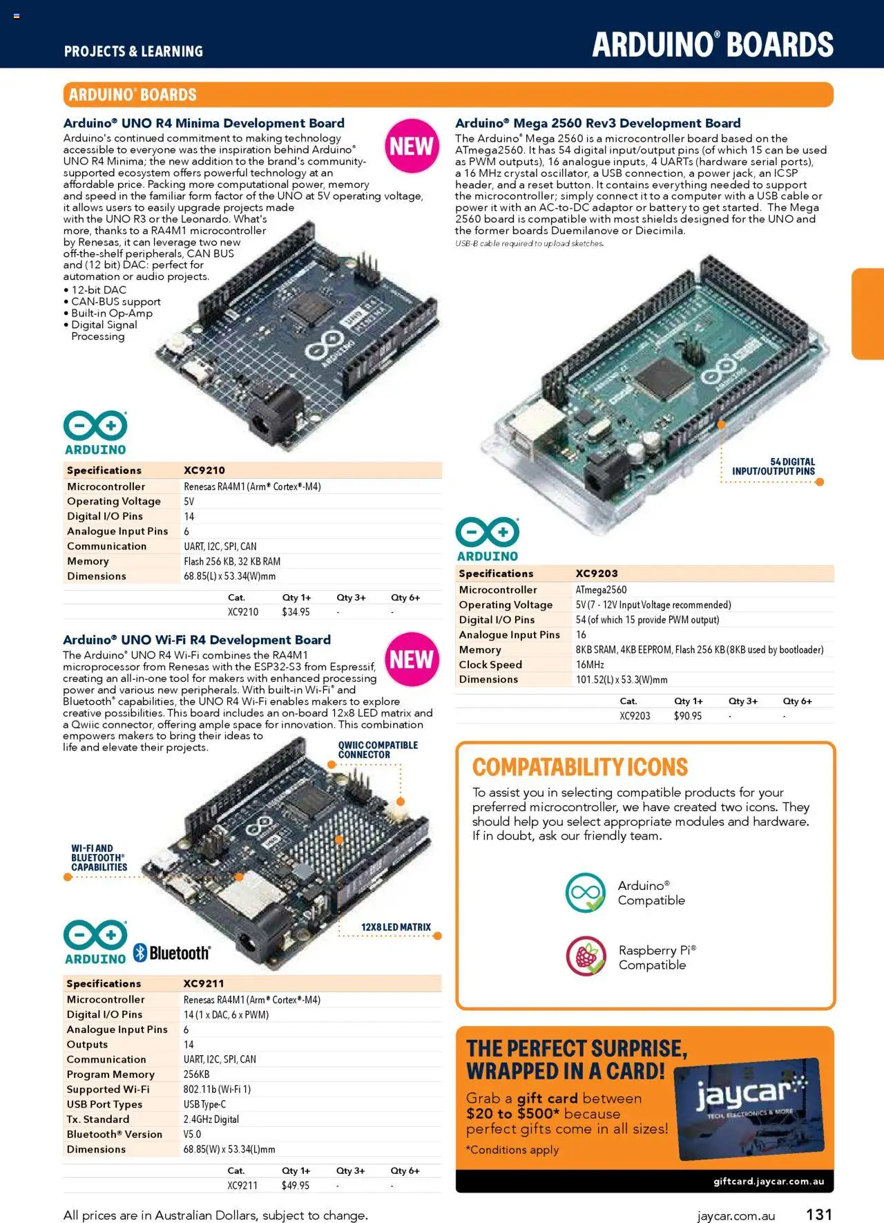 Jaycar catalogue - valid from 09.07.2025 | Page: 131 | Products: Raspberry, Clock, Digital, Connector