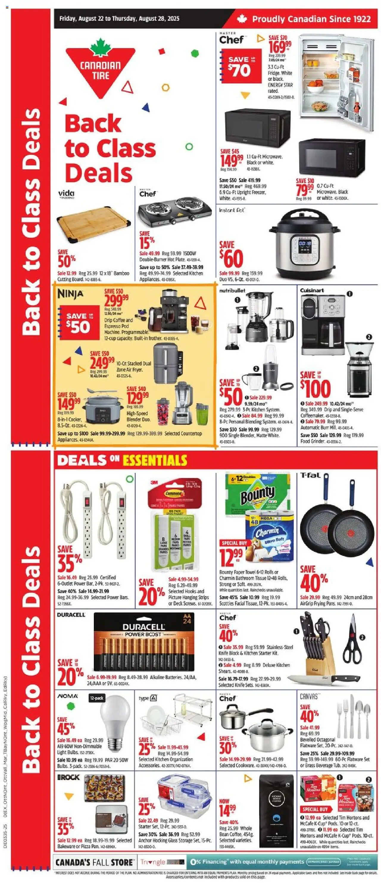 Canadian Tire flyer valid from 22.08.2025 | Page: 15 | Products: Coffee, Pizza