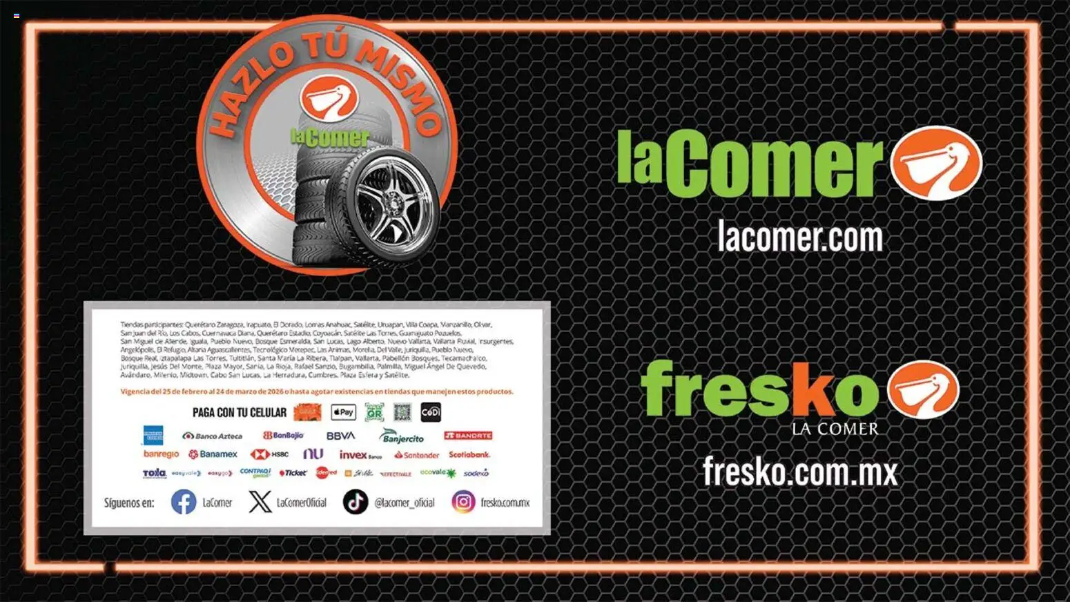 Nuevas ofertas de La Comer válidas en toda la República Mexicana desde el 25.02.2026. ¡Encuentra las mejores ofertas en La Comer folleto! | Página: 21 | Productos: Banco