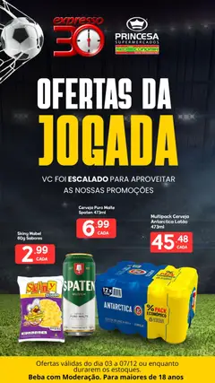 Encarte Jogada Princesa - Pré-Visualização do folheto da loja Princesa, válido de 03.12.2025