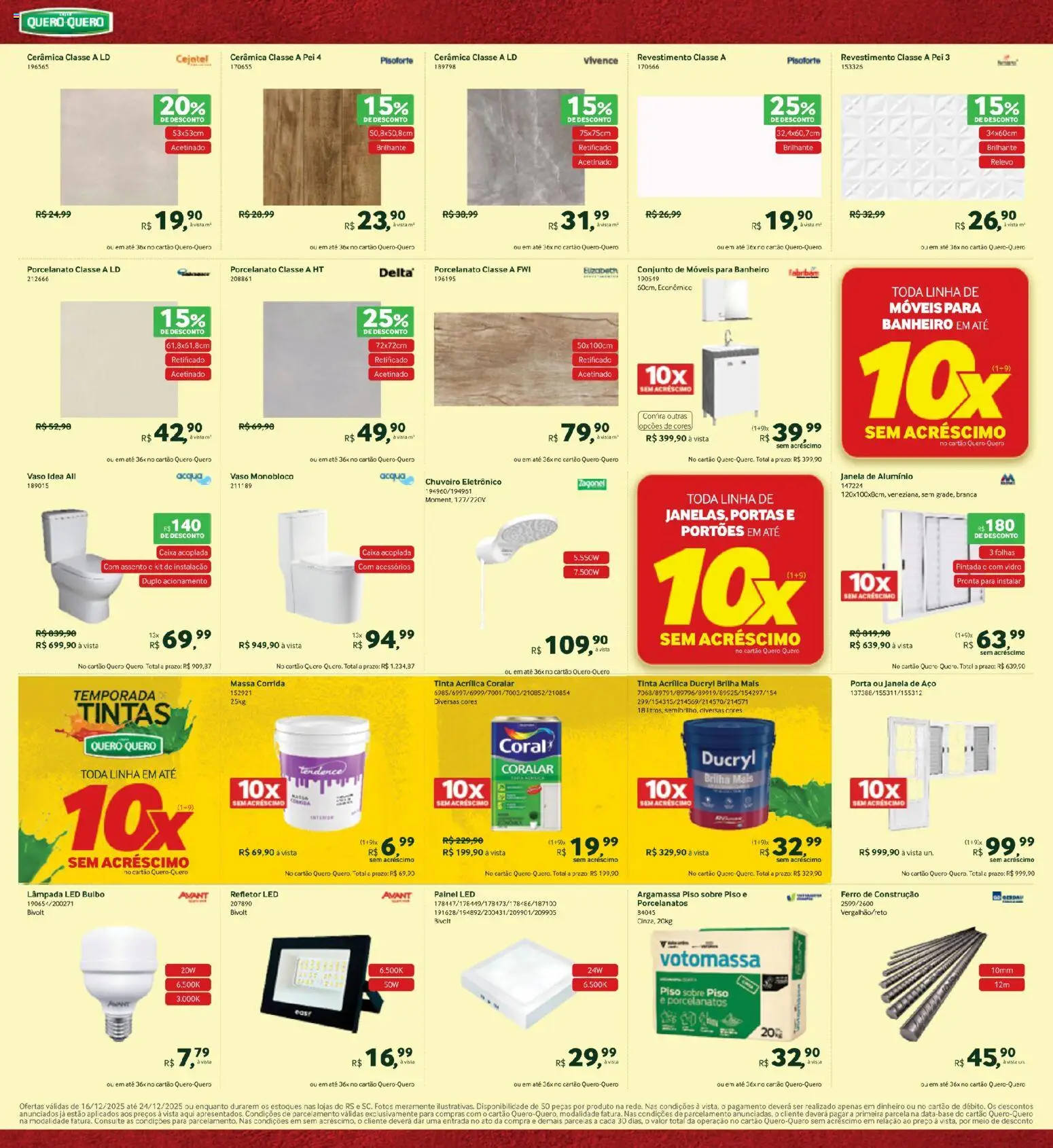 Lojas Quero-Quero Folheto - válido de 16.12.2025 | Página: 2 | Produtos: Massa corrida, Caixa, Massa, Tinta