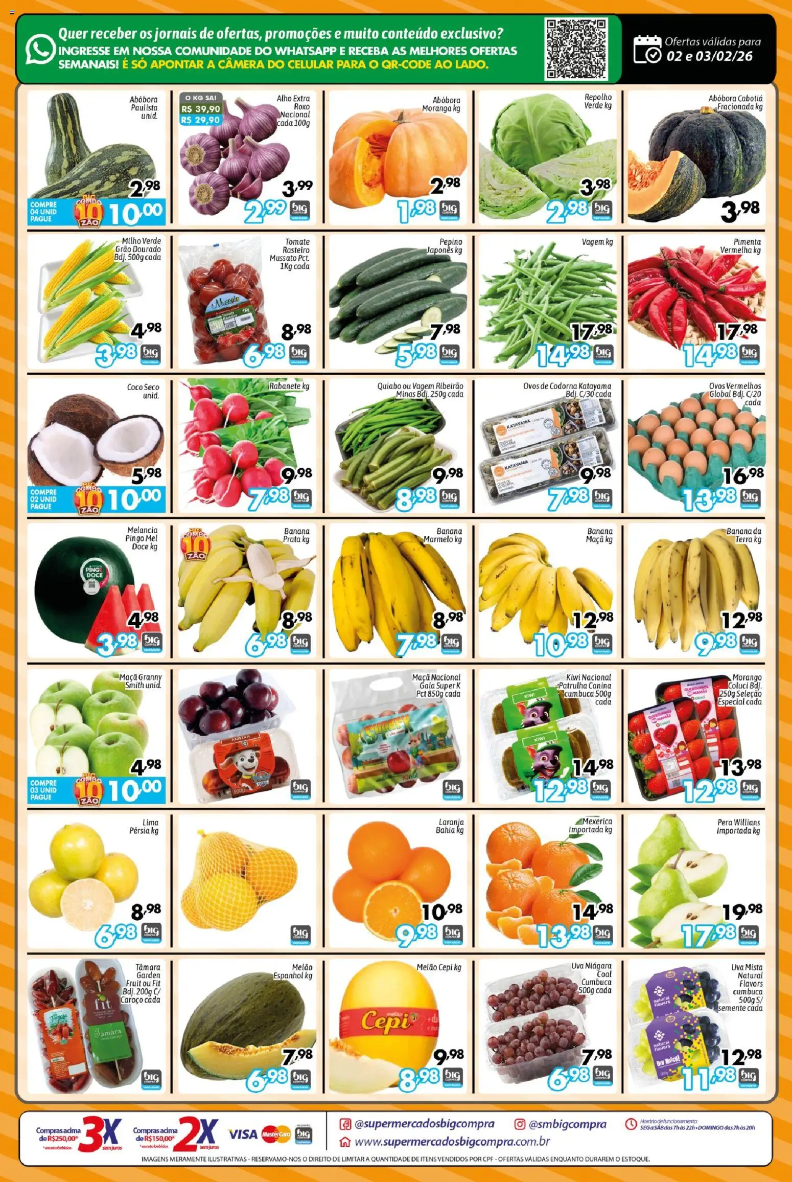 Big Compra Folheto - válido de 02.02.2026 | Página: 2 | Produtos: Melancia, Abóbora, Rabanete, Milho verde