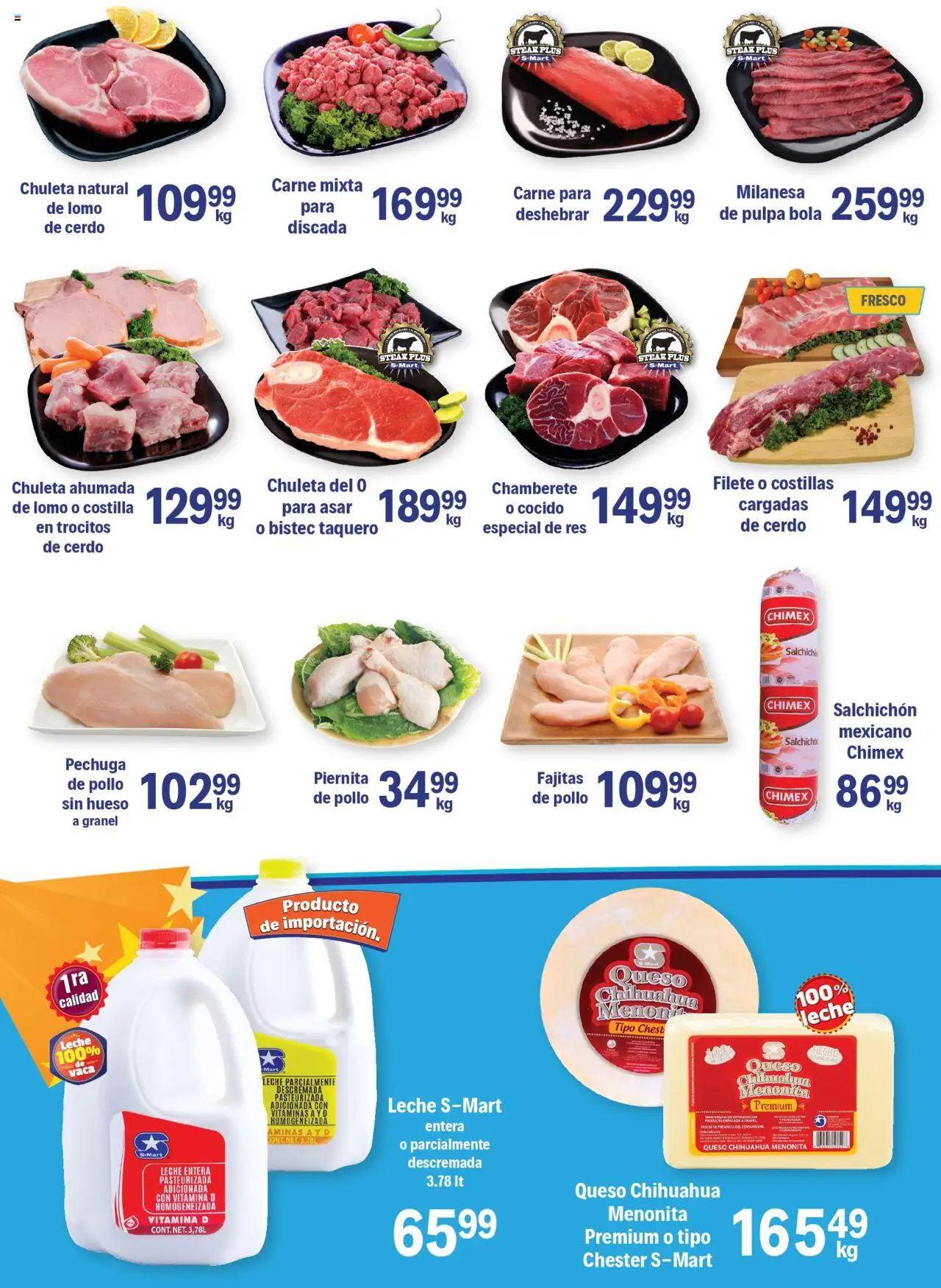 Nuevas ofertas de S-Mart válidas en toda la República Mexicana desde el 14.10.2025. ¡Encuentra las mejores ofertas en S-Mart - Folleto! | Página: 4 | Productos: Milanesa, Leche, Res, Taco