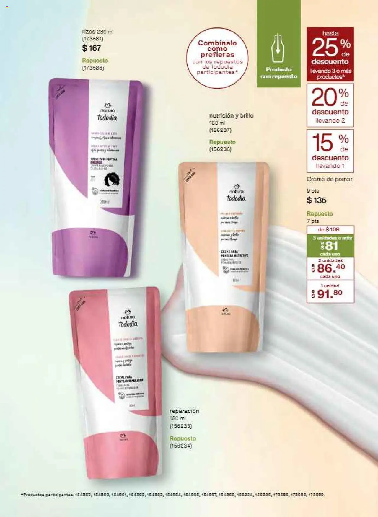 Nuevas ofertas de Natura válidas en toda la República Mexicana desde el 12.10.2025. ¡Encuentra las mejores ofertas en Natura - Campaña 16 2025! | Página: 114 | Productos: Crema, Crema de peinar, Brillo
