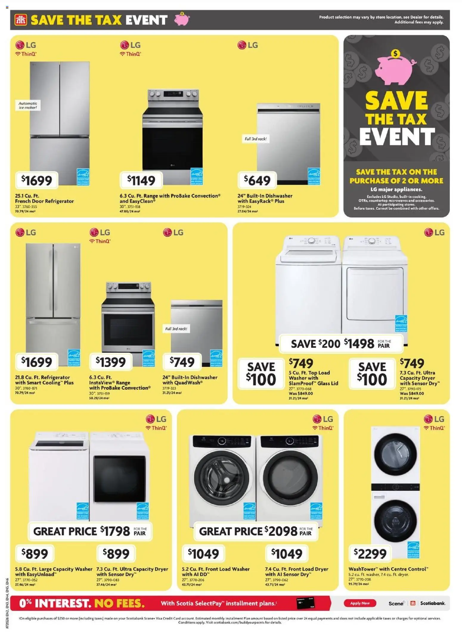 Home Hardware flyer valid from 09.04.2026 | Page: 3 | Products: Refrigerator, Dryer, Dishwasher