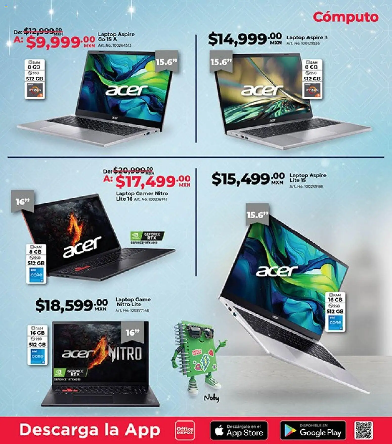 Nuevas ofertas de Office Depot válidas en toda la República Mexicana desde el 01.12.2025. ¡Encuentra las mejores ofertas en Office Depot catálogo! | Página: 10