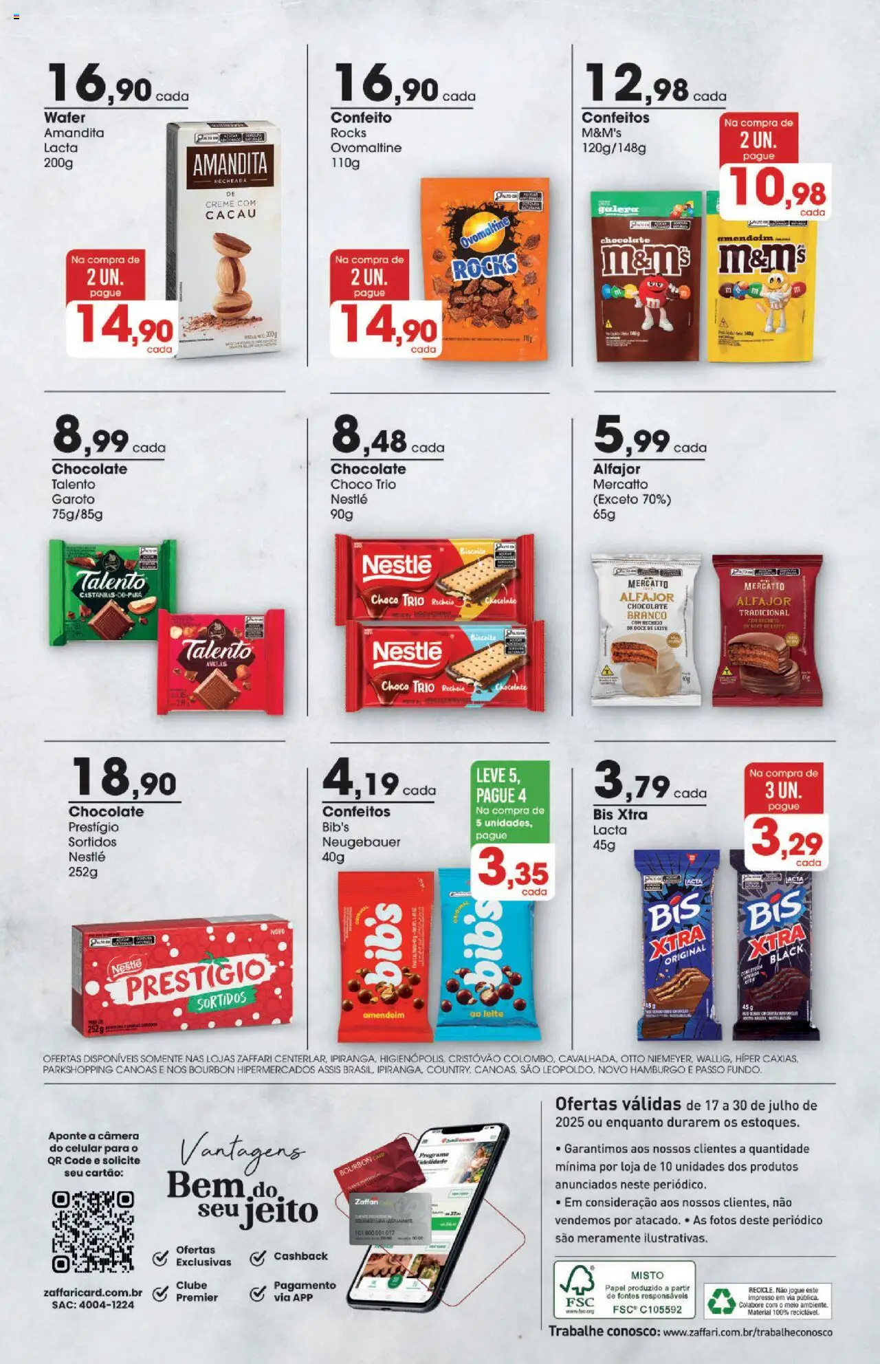 Zaffari Folheto - válido de 17.07.2025 | Página: 6 | Produtos: Leite, Chocolate, Creme, Câmera