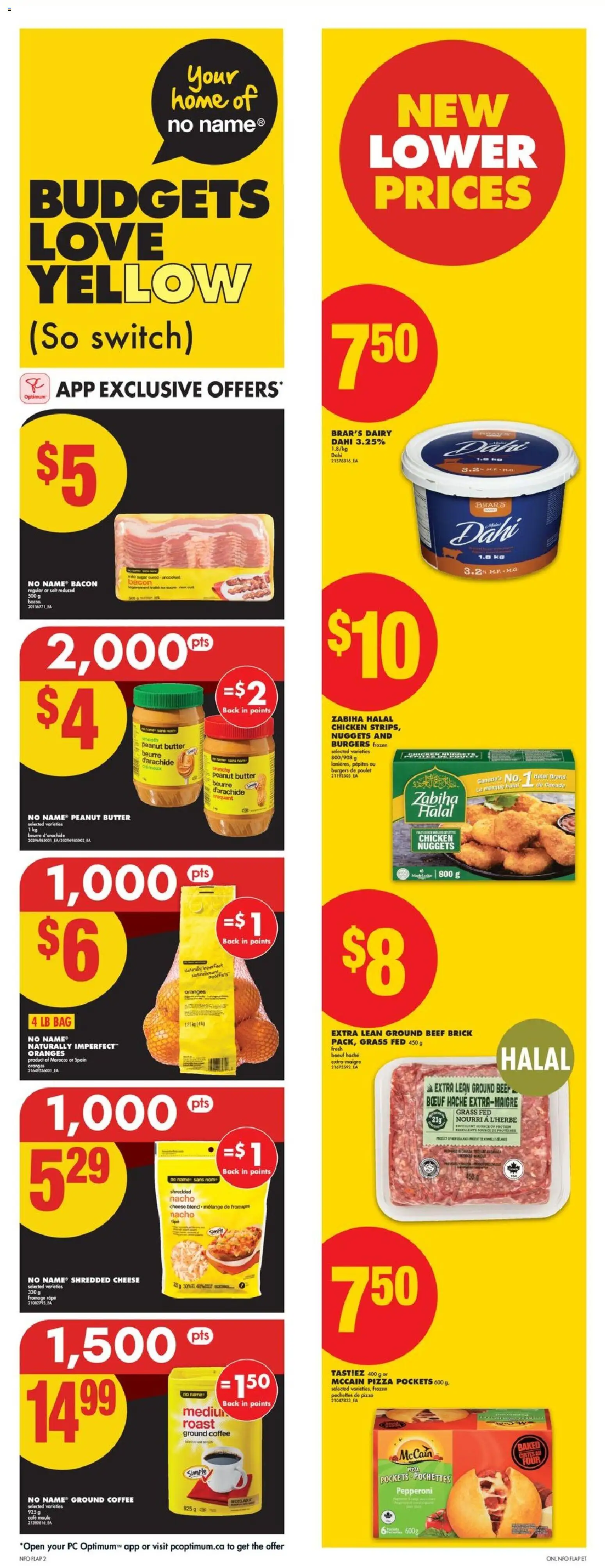 No Frills flyer valid from 01.01.2026 | Page: 2 | Products: Bag, Butter, Chicken, Oranges