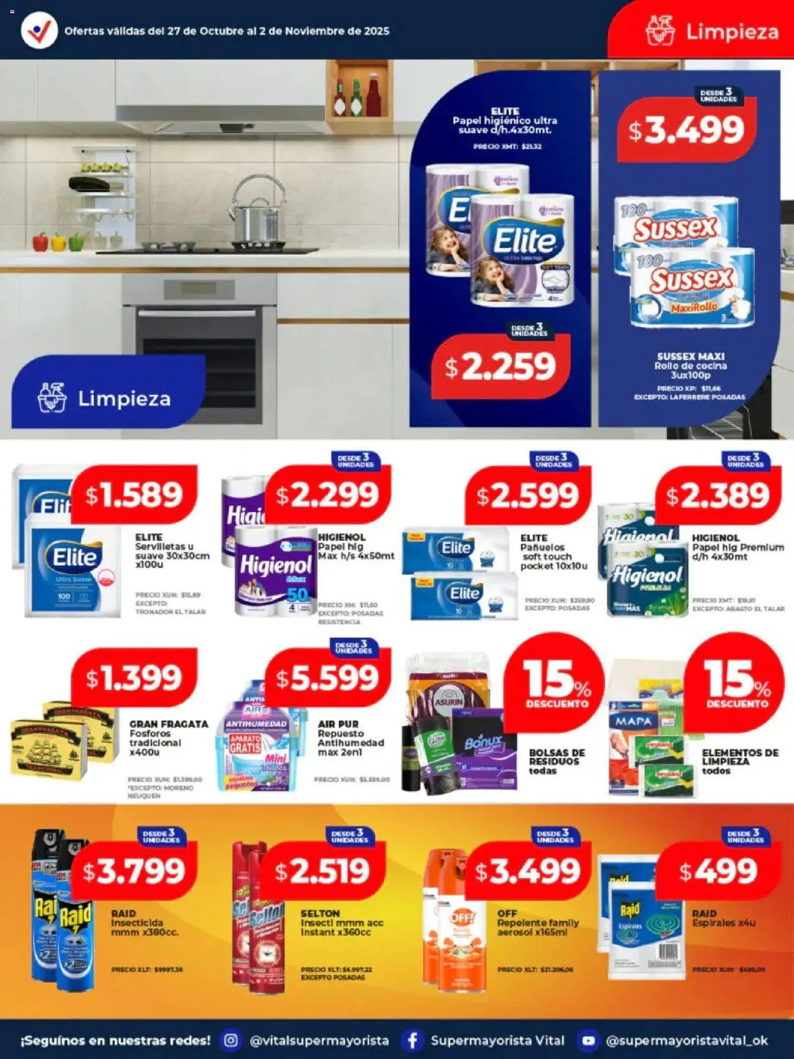 Vital - Ofertas - Villa Ortúzar │ válido desde el 27.10.2025 | Página: 8 | Productos: Repelente, Fósforos, Cocina, Insecticida