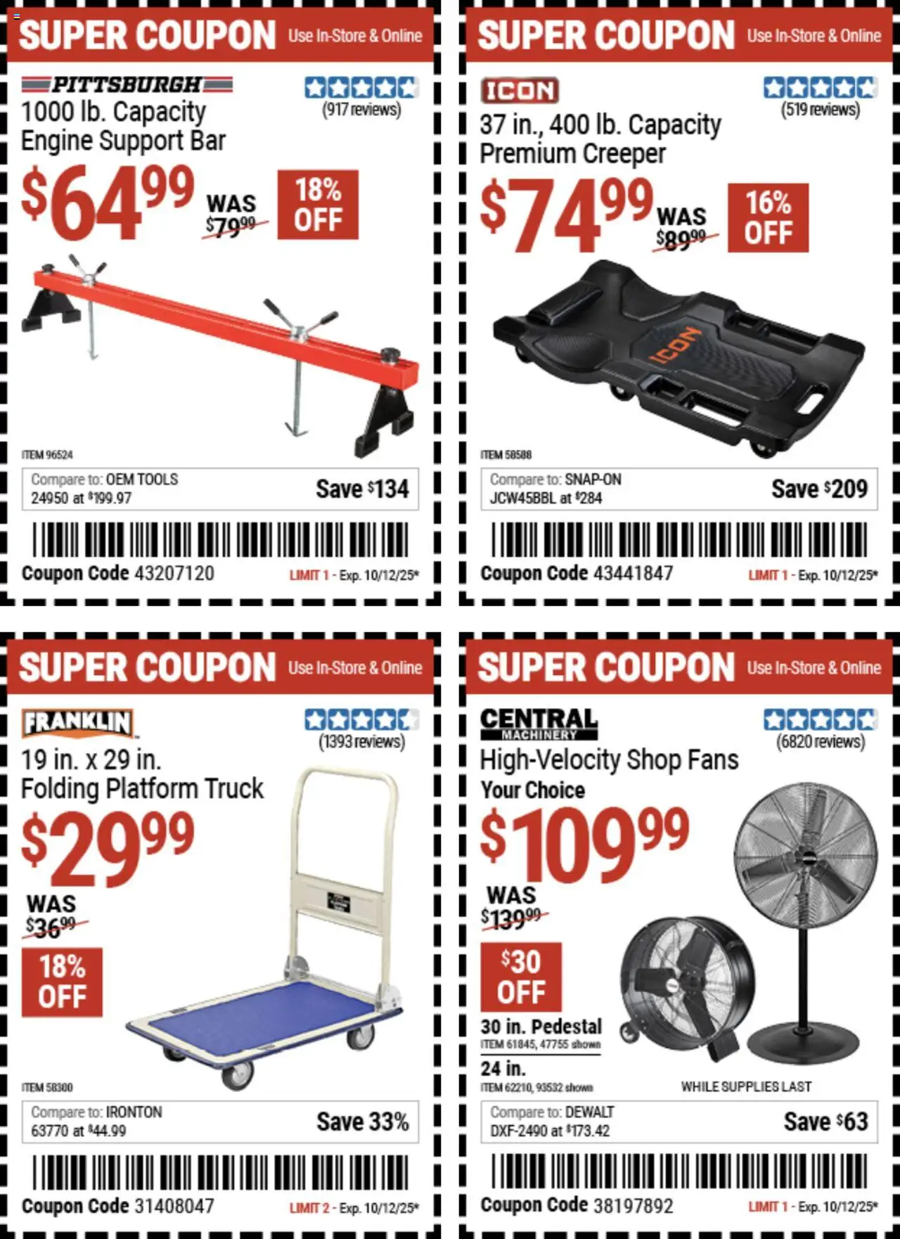 Harbor Freight Coupon Deals - valid from 29.09.2025 | Page: 5