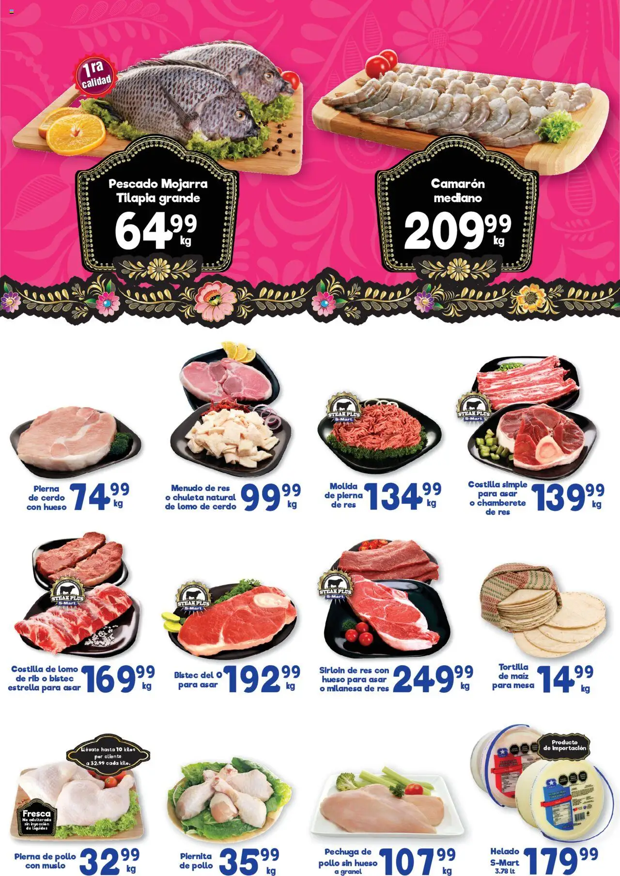 Nuevas ofertas de S-Mart válidas en toda la República Mexicana desde el 15.08.2025. ¡Encuentra las mejores ofertas en S-Mart - Folleto - Reynosa (y Rio Bravo)! | Página: 4 | Productos: Pollo, Maíz, Milanesa, Res