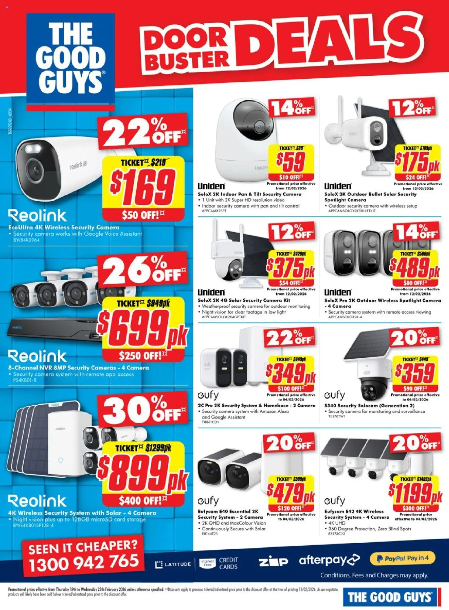 The Good Guys catalogue - valid from 18.02.2026 | Page: 18 | Products: Door, Light, Camera