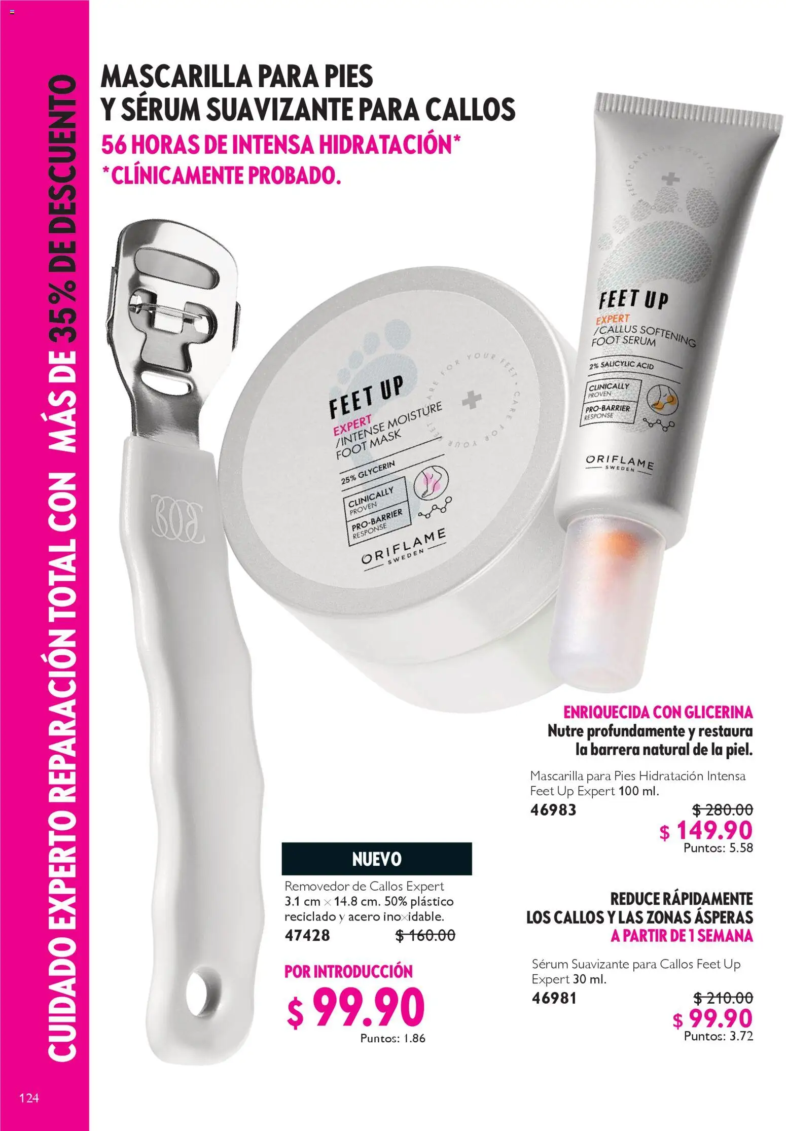 Nuevas ofertas de Oriflame válidas en toda la República Mexicana desde el 27.12.2025. ¡Encuentra las mejores ofertas en Oriflame campaña 1 2026! | Página: 124 | Productos: Serum, Removedor de callos, Suavizante, Mascarilla