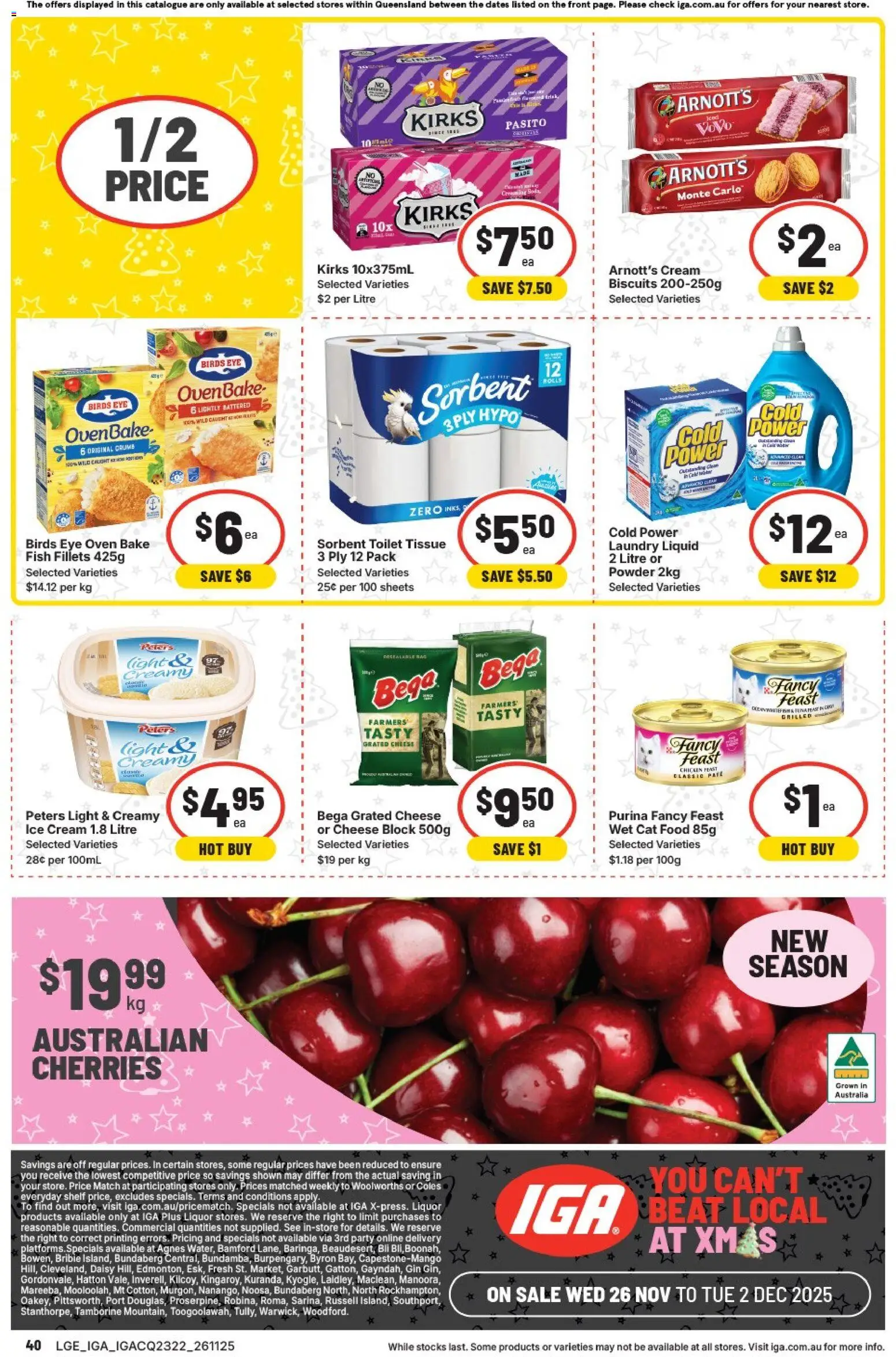 IGA catalogue - valid from 26.11.2025 | Page: 39 | Products: Powder, Cherries, Chicken, Gin