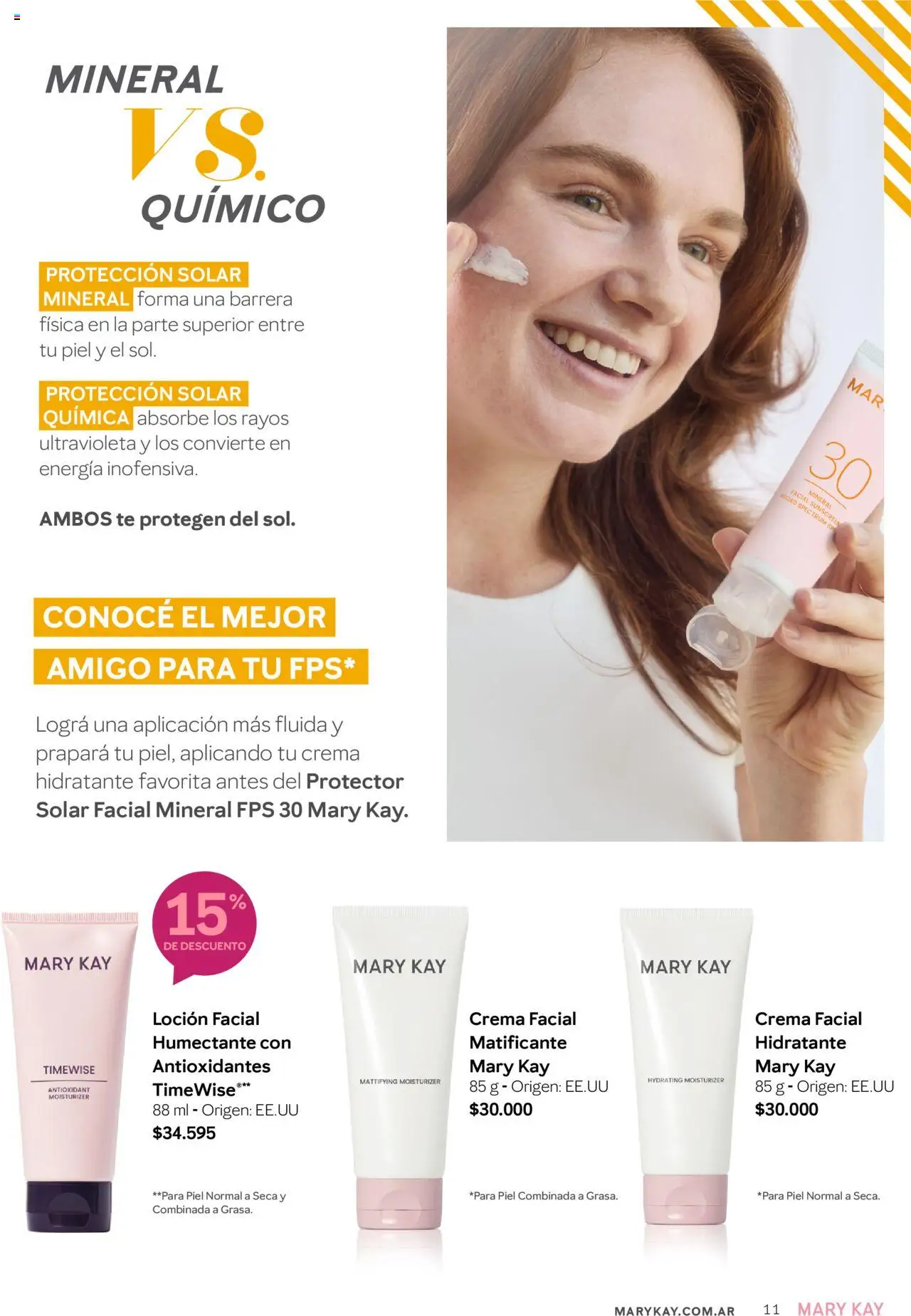 Mary Kay catálogo │ válido desde el 04.04.2025 | Página: 11 | Productos: Protector solar, Loción, Té, Crema