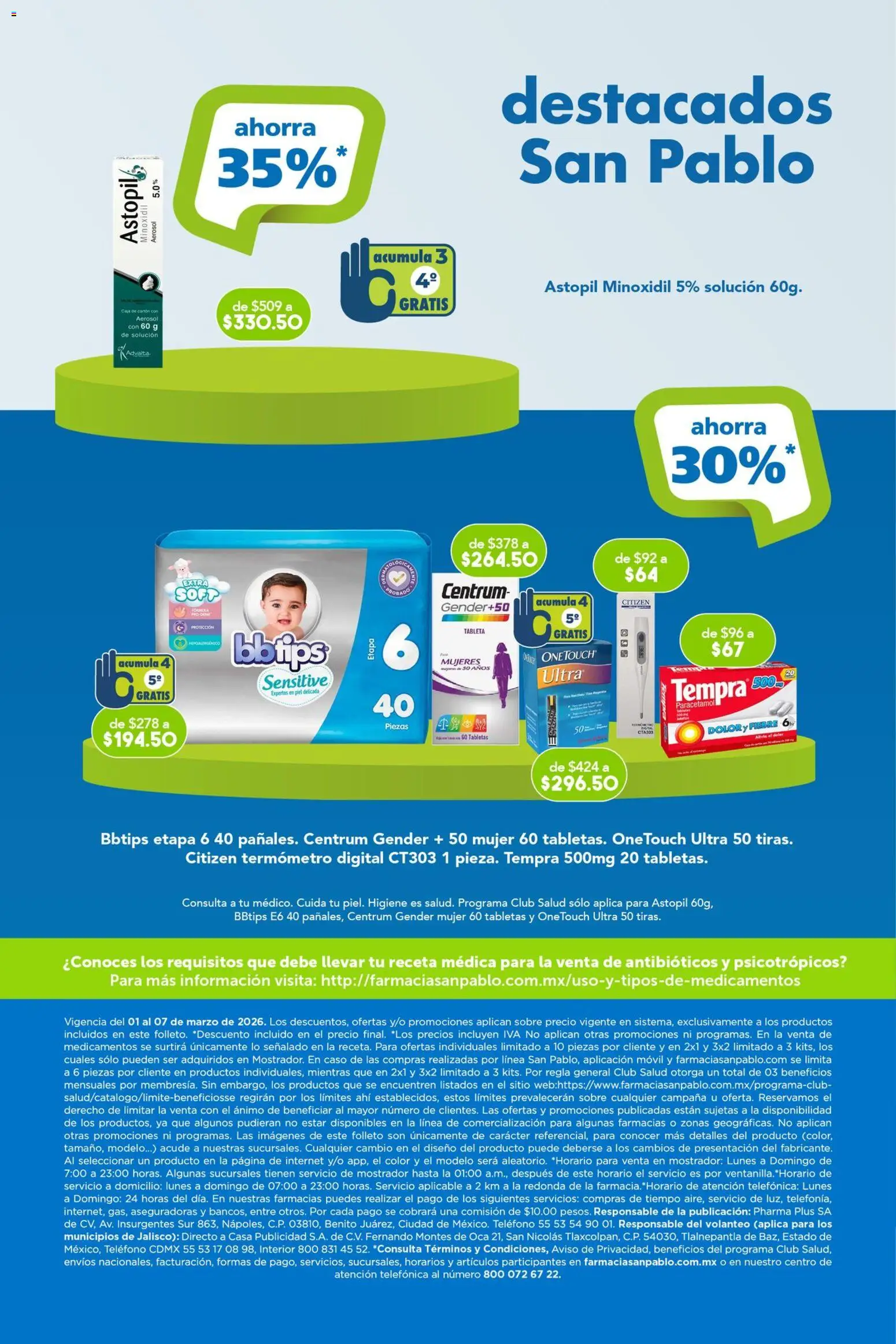 Nuevas ofertas de Farmacia San Pablo válidas en toda la República Mexicana desde el 01.03.2026. ¡Encuentra las mejores ofertas en Farmacia San Pablo catálogo! | Página: 15