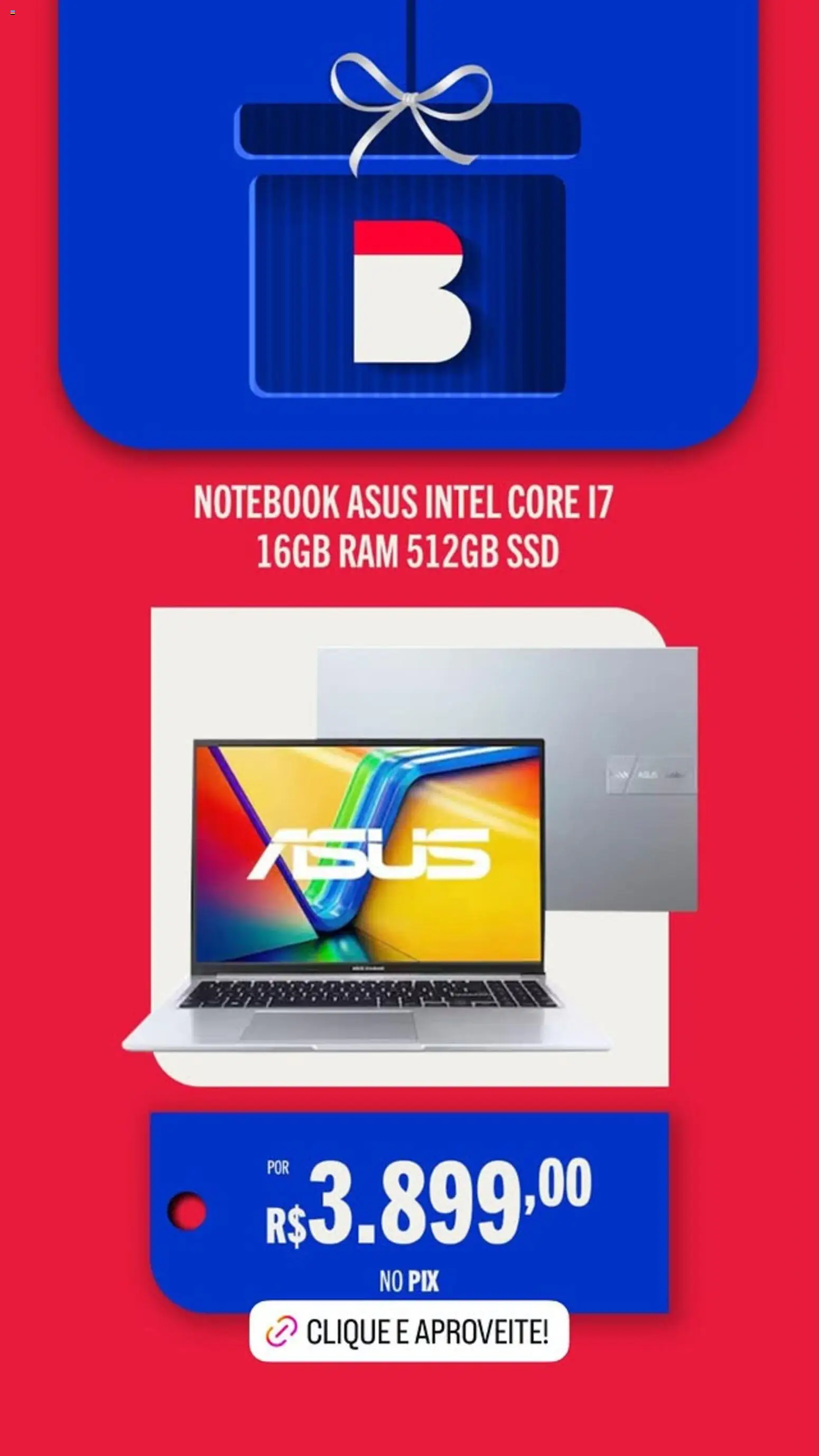 Casas Bahia Folheto - válido de 12.12.2025 | Página: 16 | Produtos: Notebook