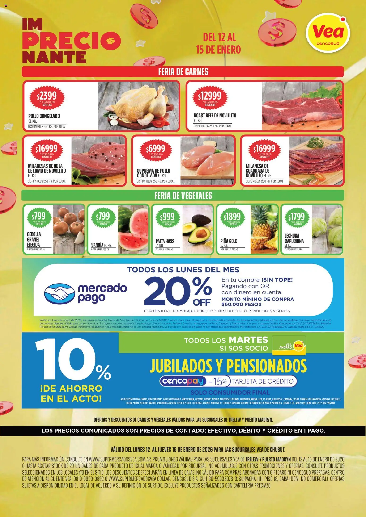 Vea ofertas │ válido desde el 12.01.2026 | Página: 1 | Productos: Pollo, Milanesa, Lechuga, Piña