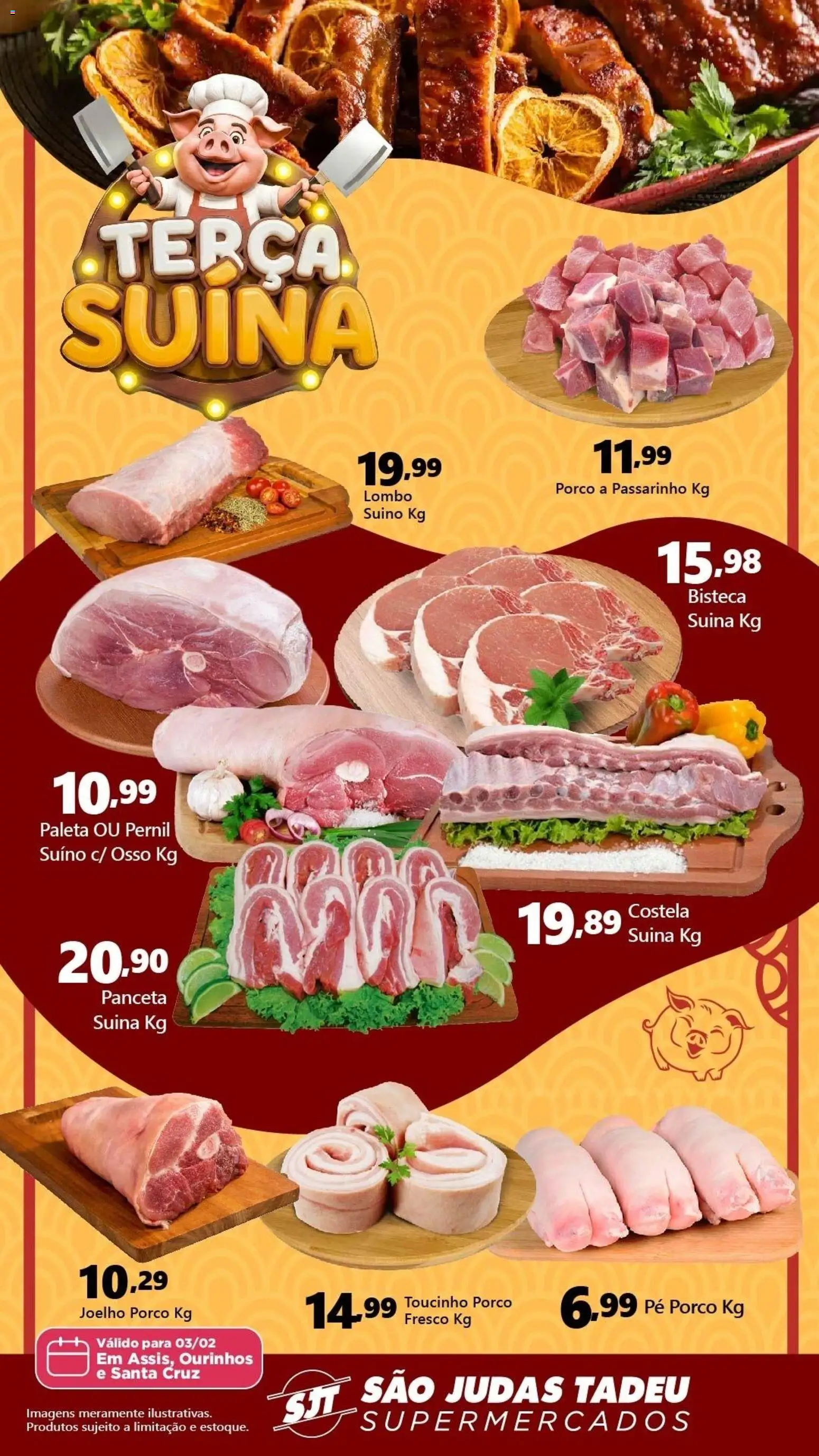 São Judas Tadeu Folheto - válido de 03.02.2026 | Página: 1 | Produtos: Lombo, Pernil
