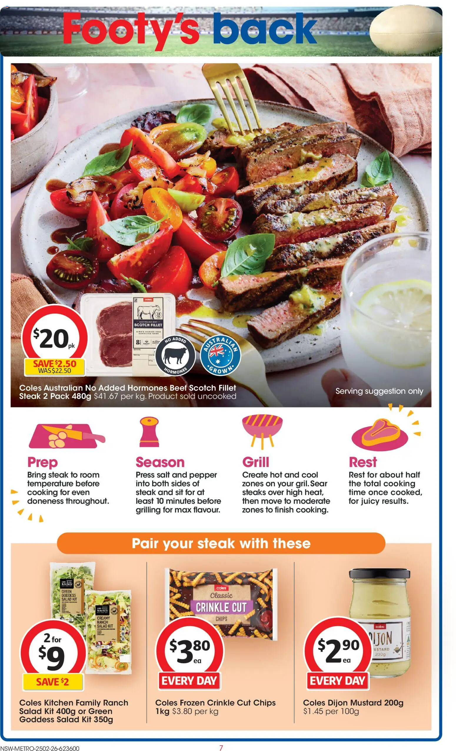 Coles catalogue - valid from 25.02.2026 | Page: 7 | Products: Mustard, Beef, Steak, Salt