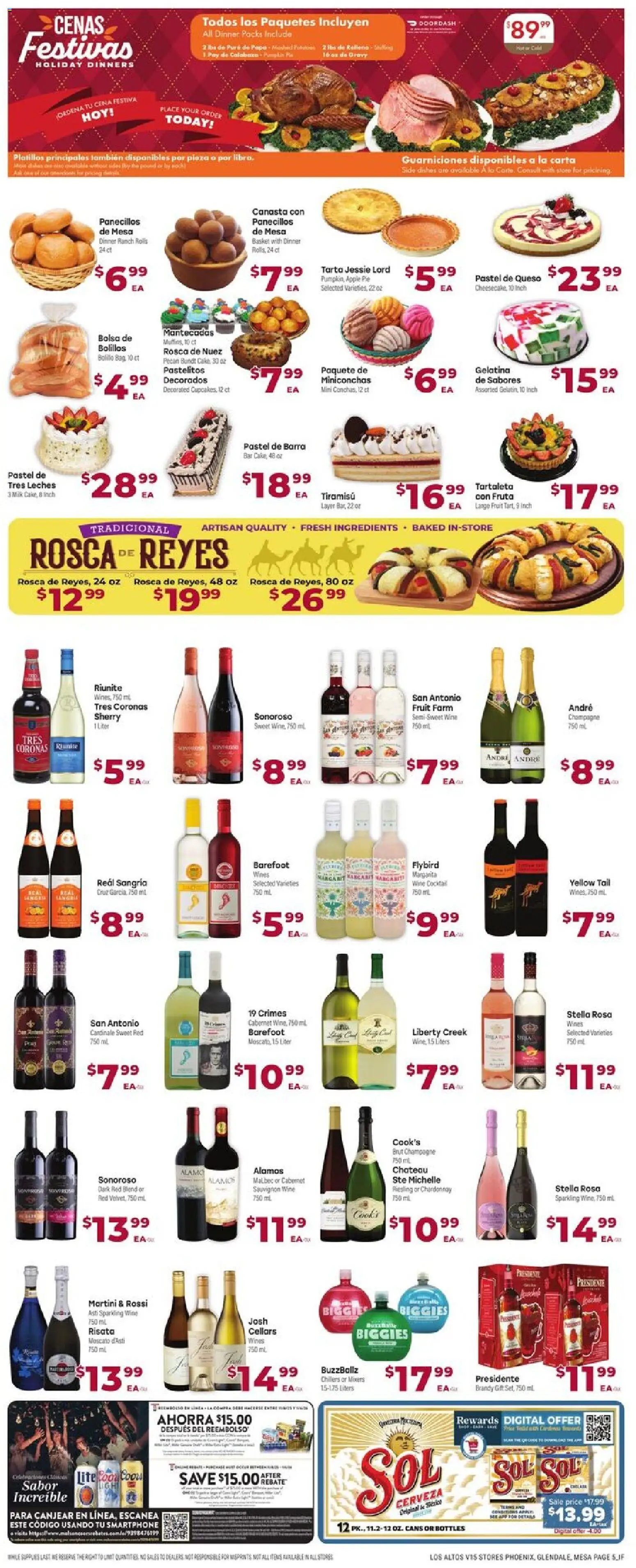 Cardenas Weekly Ad - AZ - valid from 26.12.2025 | Page: 5 | Products: Basket, Wine, Apple Pie, Smartphone