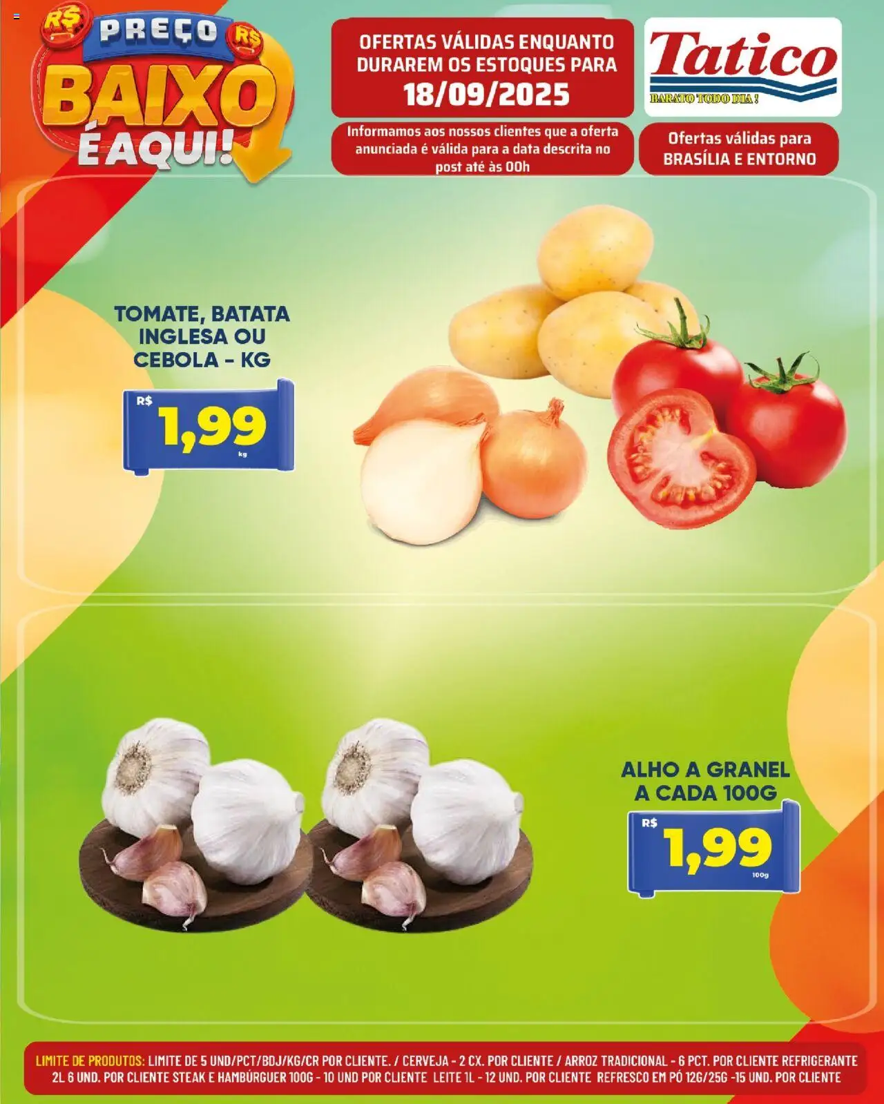 Tatico Folheto - válido de 18.09.2025 | Página: 12 | Produtos: Cebola, Refresco, Hambúrguer, Refrigerante