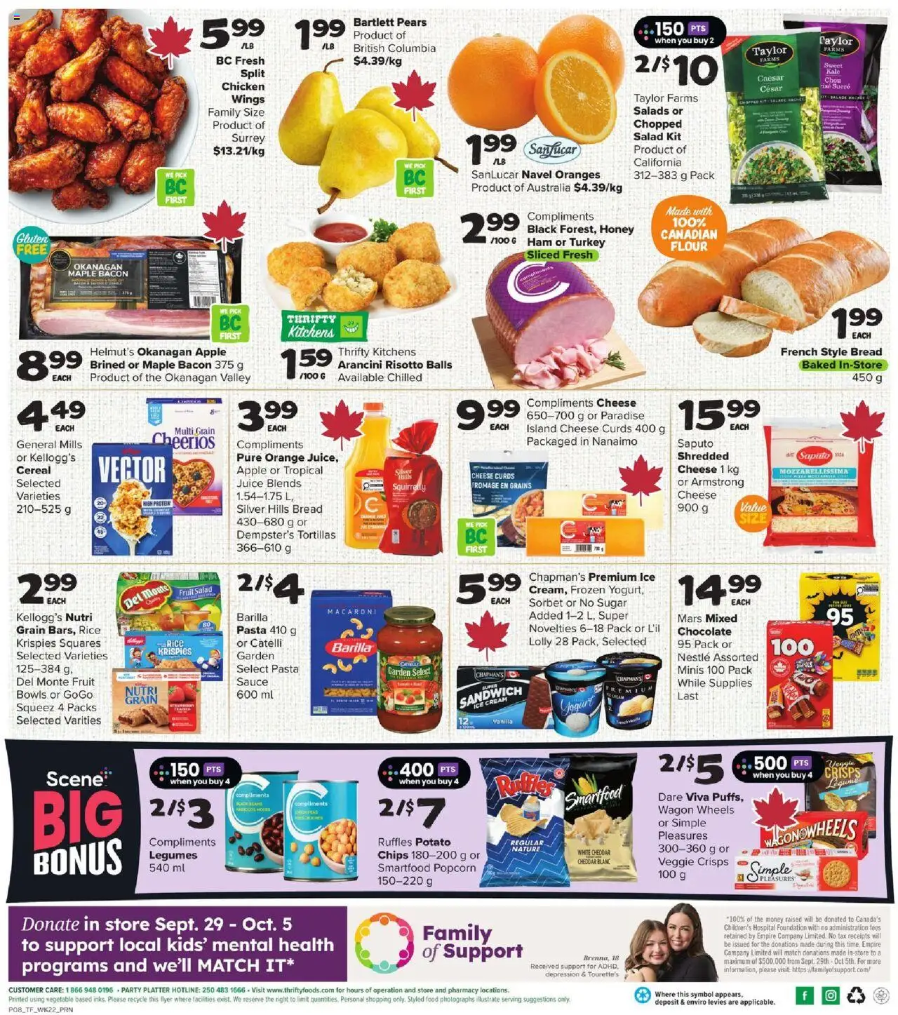 Thrifty Foods flyer valid from 25.09.2025 | Page: 2 | Products: Rice, Salad, Turkey, Juice