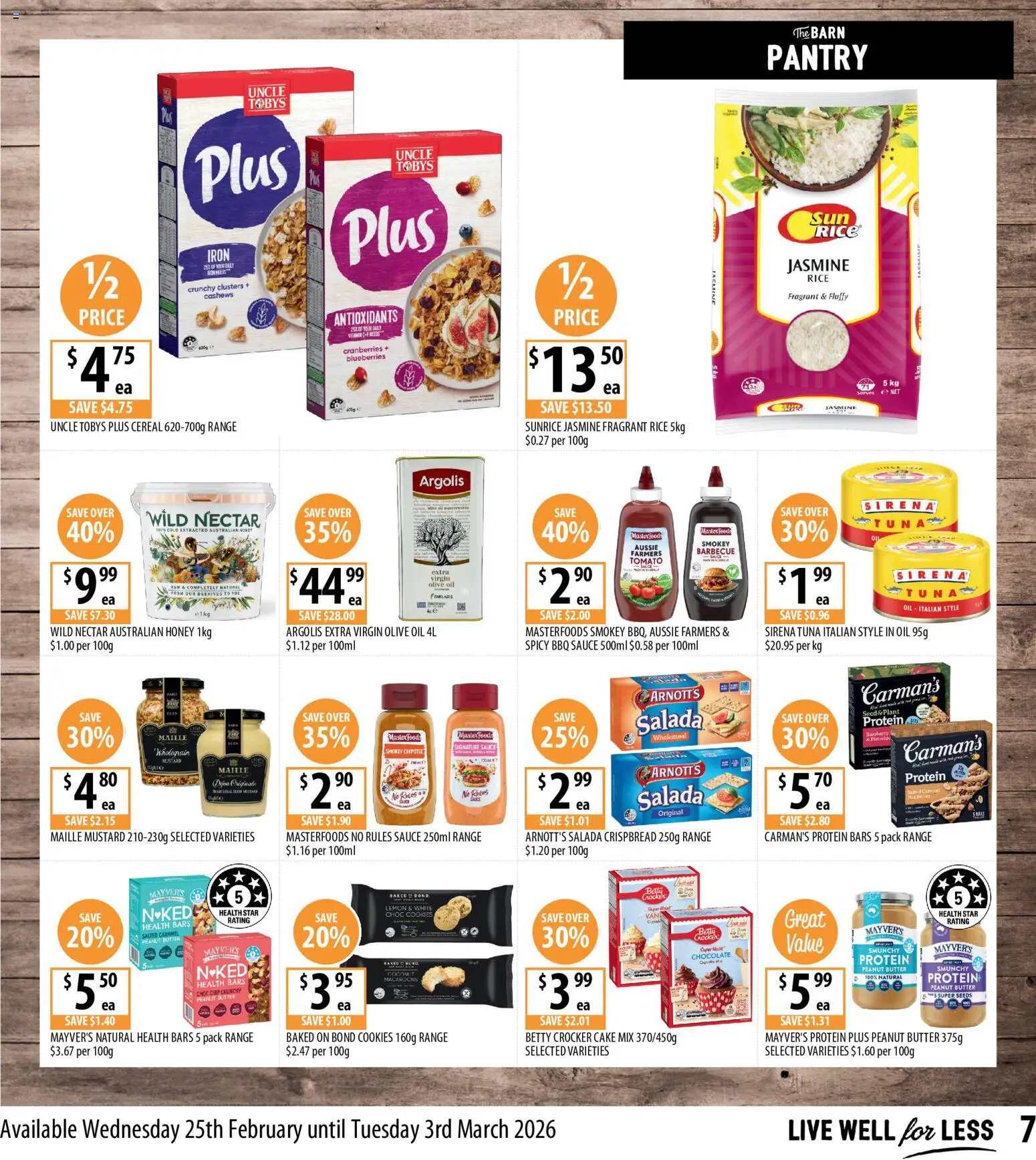 Supabarn catalogue - valid from 25.02.2026 | Page: 7 | Products: Chocolate, Rice, Cereal, Blueberries