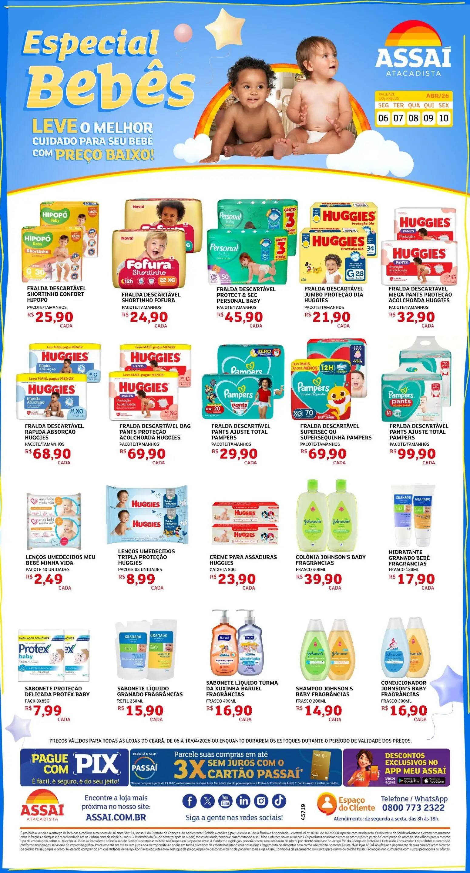Assaí Atacadista Folheto - válido de 09.04.2026 | Página: 1 | Produtos: Condicionador, Base, Creme, Sabonete líquido