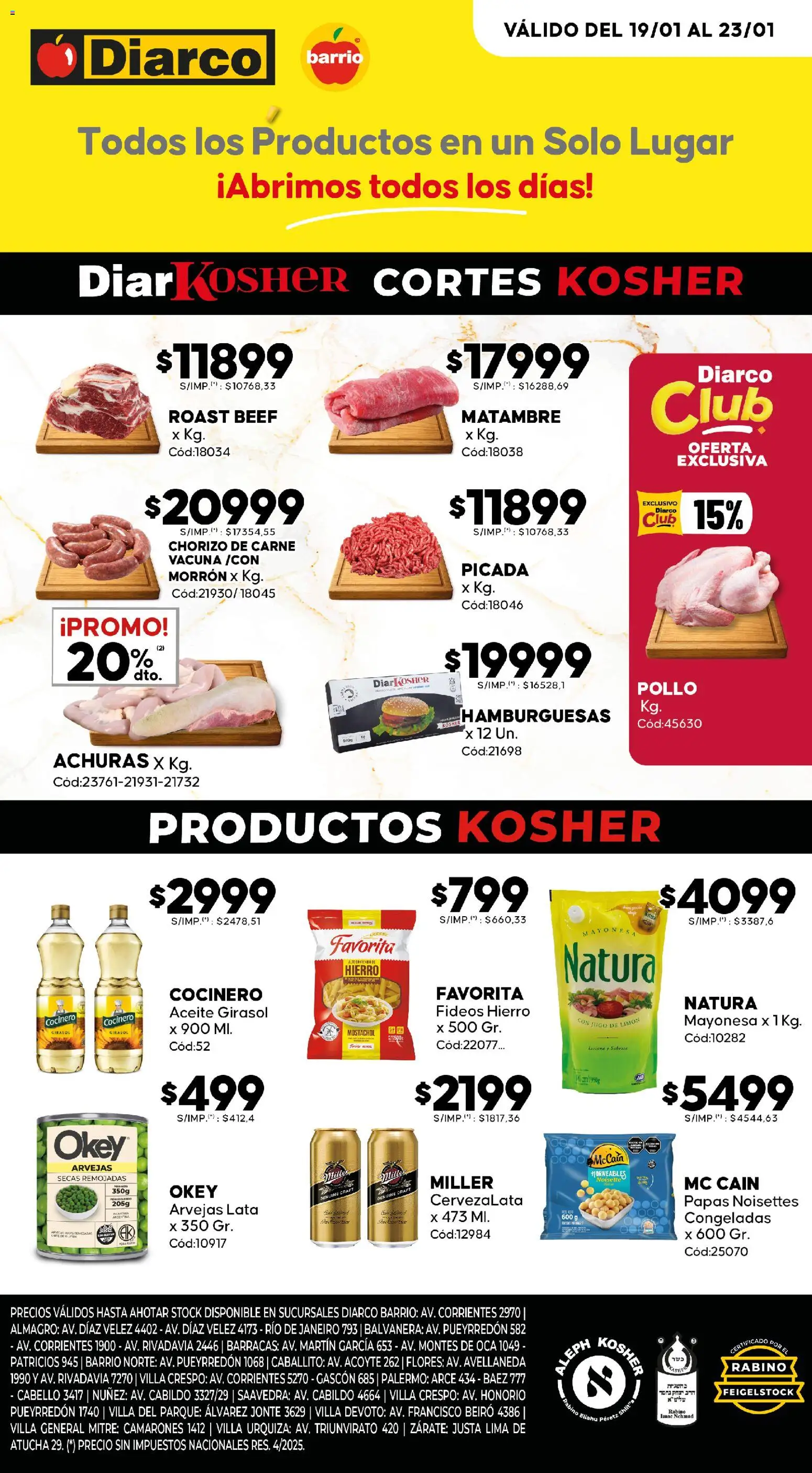Diarco - Ofertas Kosher │ válido desde el 19.01.2026 | Página: 1