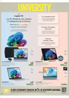 Nuevas ofertas de El Corte Inglés válidas en toda la República Mexicana desde el 08.09.2025. ¡Encuentra las mejores ofertas en El Corte Inglés - Catálogo University! | Página: 2 | Productos: Cargador, Funda, Batería, Video