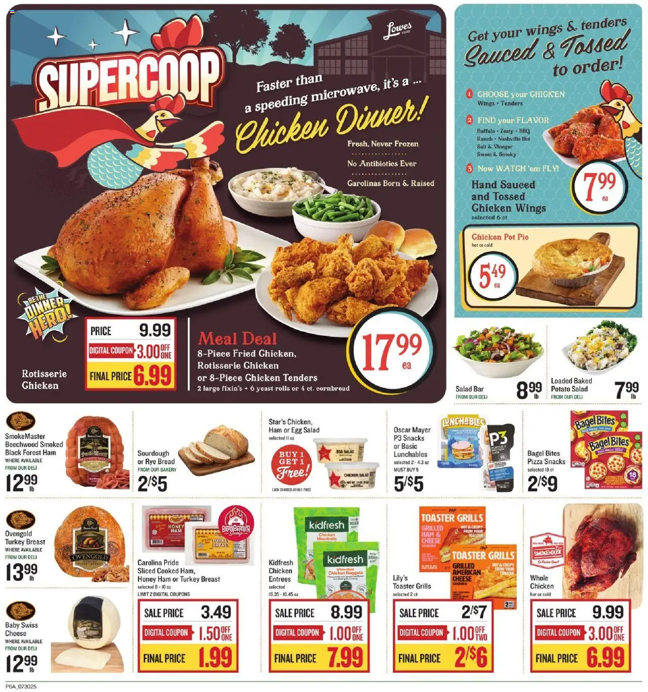 Lowes Foods Weekly Ad - valid from 30.07.2025 | Page: 9 | Products: Vinegar, Bread, Pizza, Watch