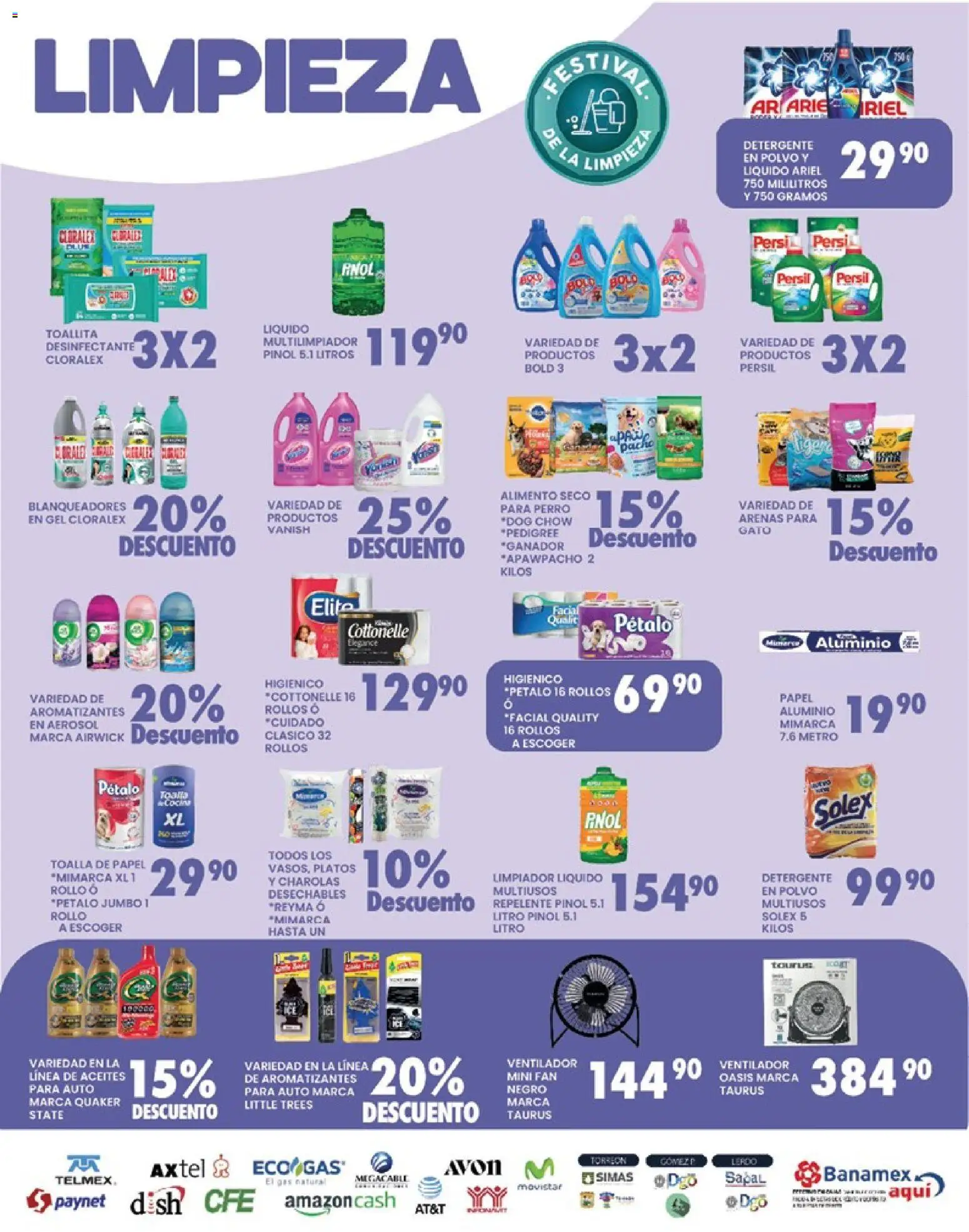 Nuevas ofertas de Alsuper válidas en toda la República Mexicana desde el 31.03.2026. ¡Encuentra las mejores ofertas en Alsuper folleto Torreon! | Página: 5 | Productos: Detergente, Ventilador, Toalla, Riel