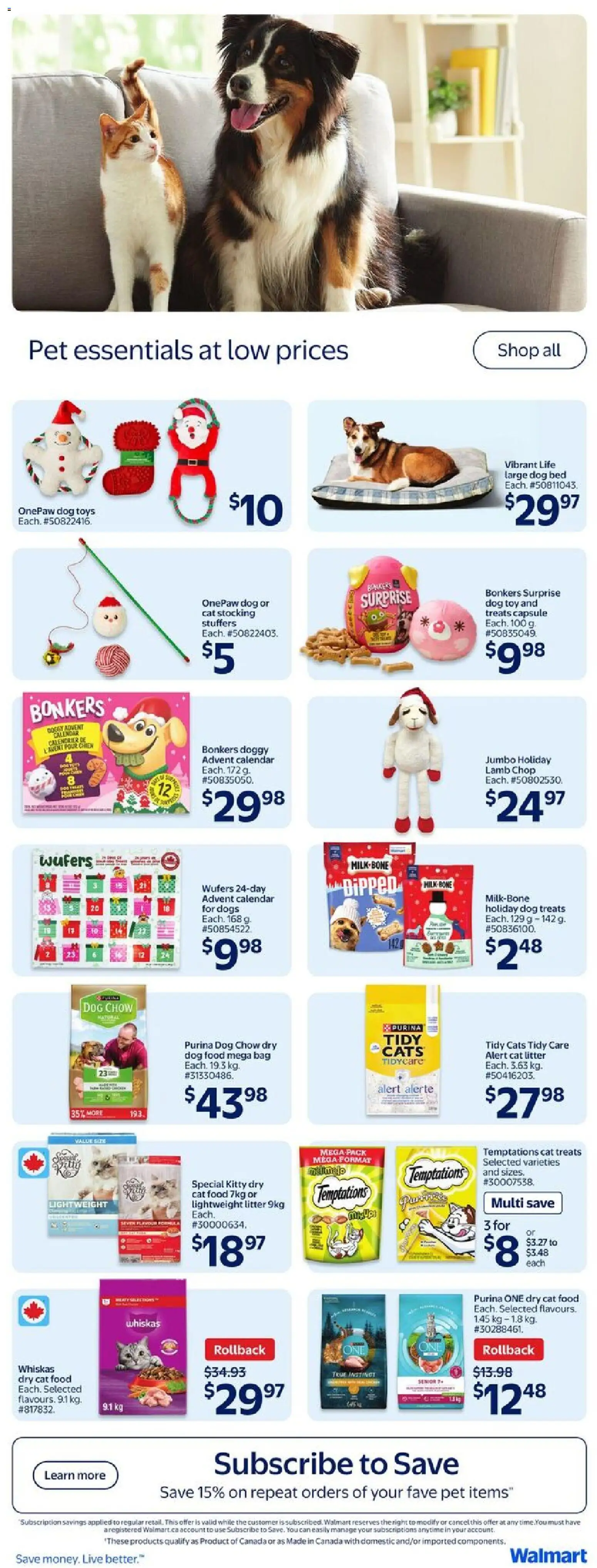 Walmart flyer valid from 30.10.2025 | Page: 15 | Products: Bag, Bed, Milk