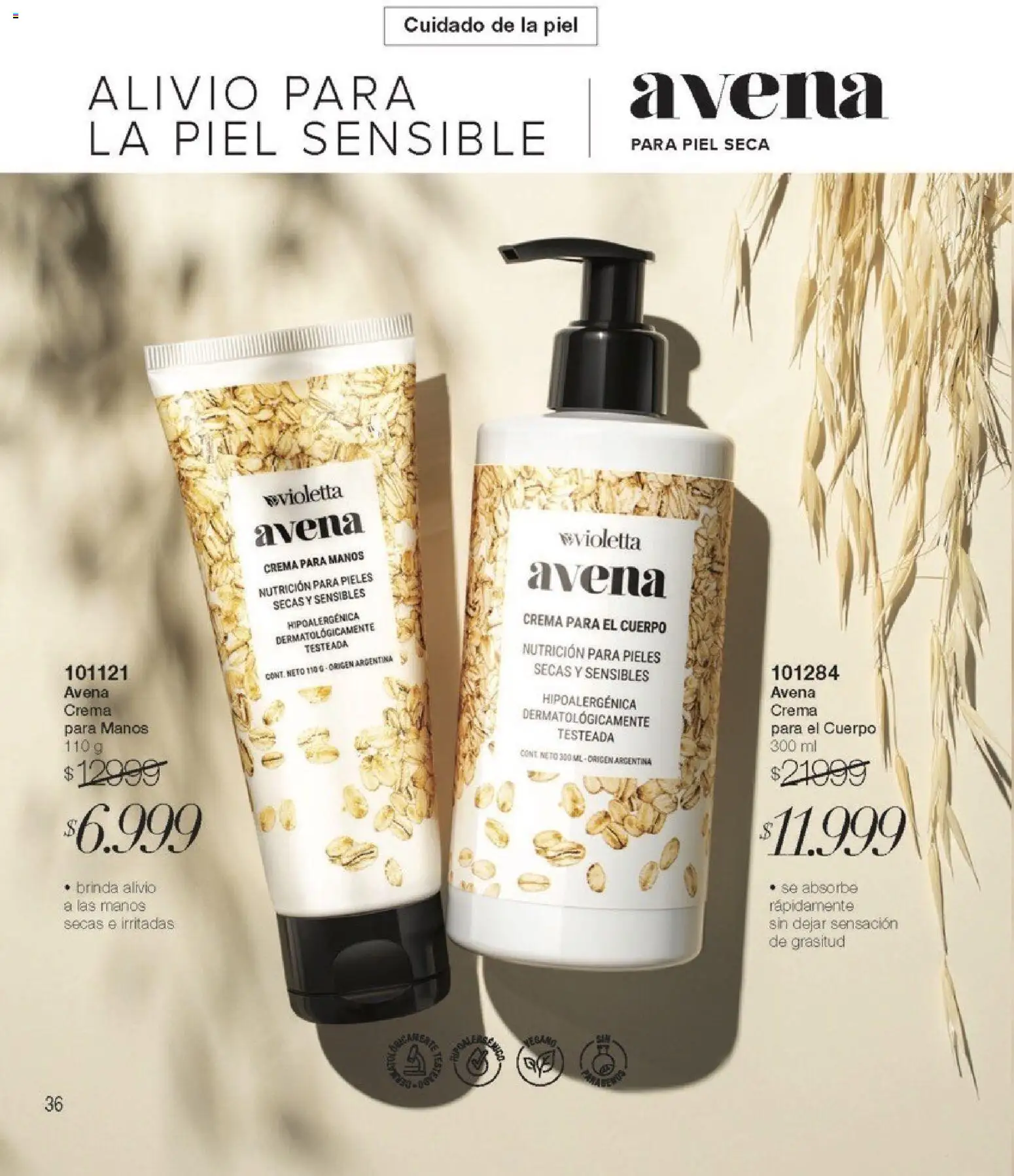 Violetta catálogo │ válido desde el 01.01.2026 | Página: 36 | Productos: Avena, Crema para el cuerpo, Crema