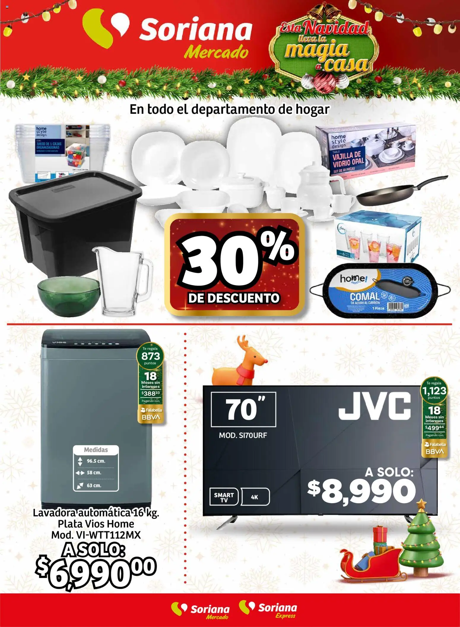 Nuevas ofertas de Soriana válidas en toda la República Mexicana desde el 04.12.2025. ¡Encuentra las mejores ofertas en Soriana - Fin de Semana Mercado: Ver, Tab, Chis, Camp, Yuc y Q. Roo! | Página: 7 | Productos: Juego, Lavadora, Té