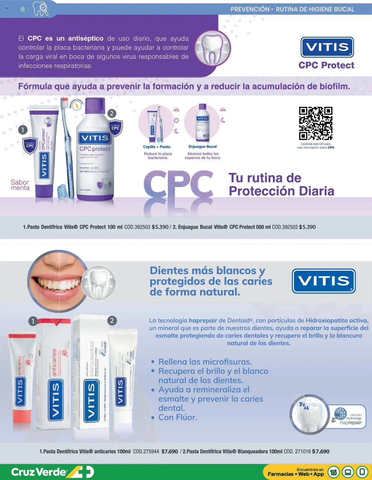 Bucal Pro Cruz Verde │ válido desde el 01.10.2025 | Página: 8 | Productos: Cepillo, Enjuague bucal, Sobre, Pasta